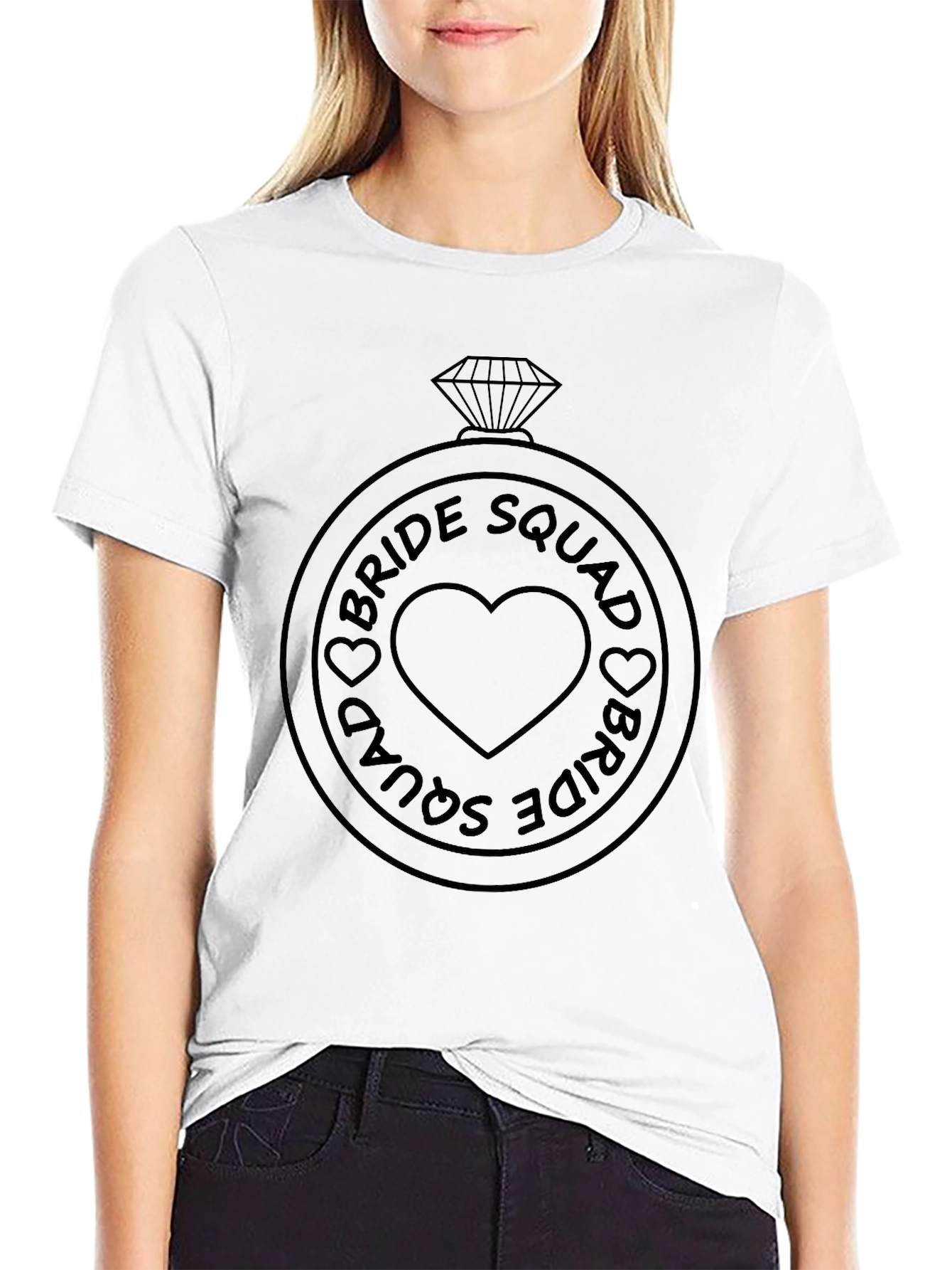 Bride Squad Ring Graphic T-Shirt