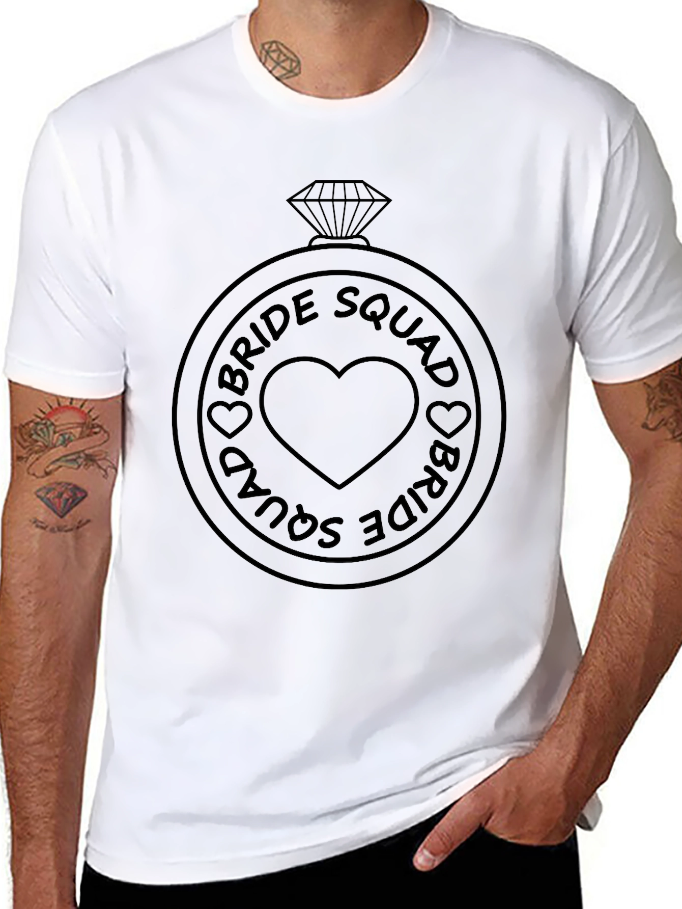 Bride Squad Ring Graphic T-Shirt