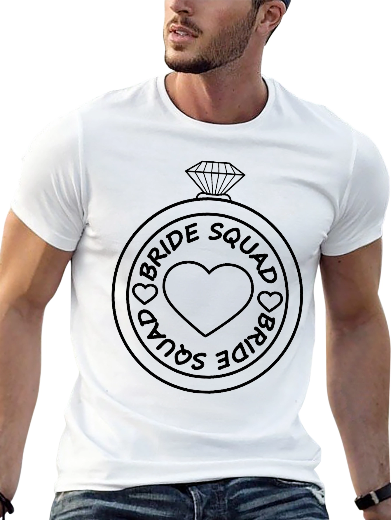 Bride Squad Ring Graphic T-Shirt