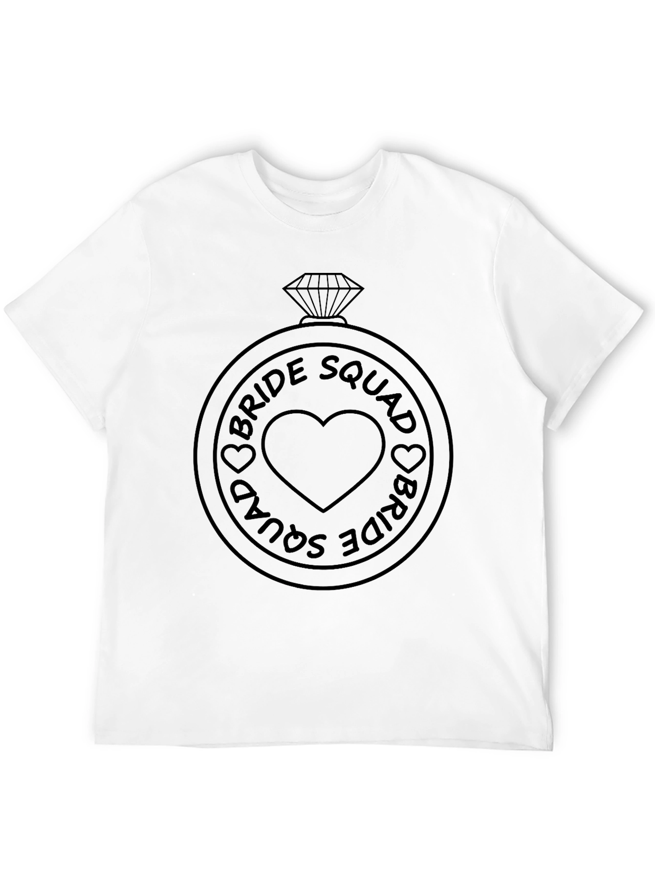 Bride Squad Ring Graphic T-Shirt