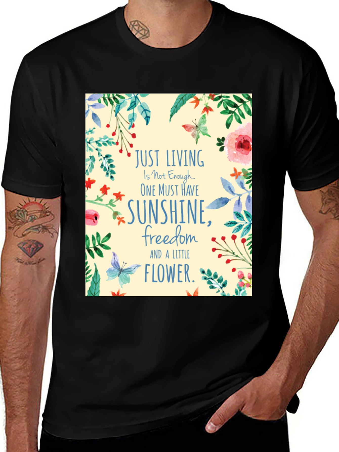 Floral Sunshine T-Shirt Inspirational Quote