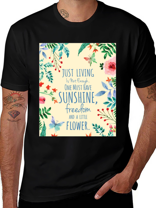 Floral Sunshine T-Shirt Inspirational Quote