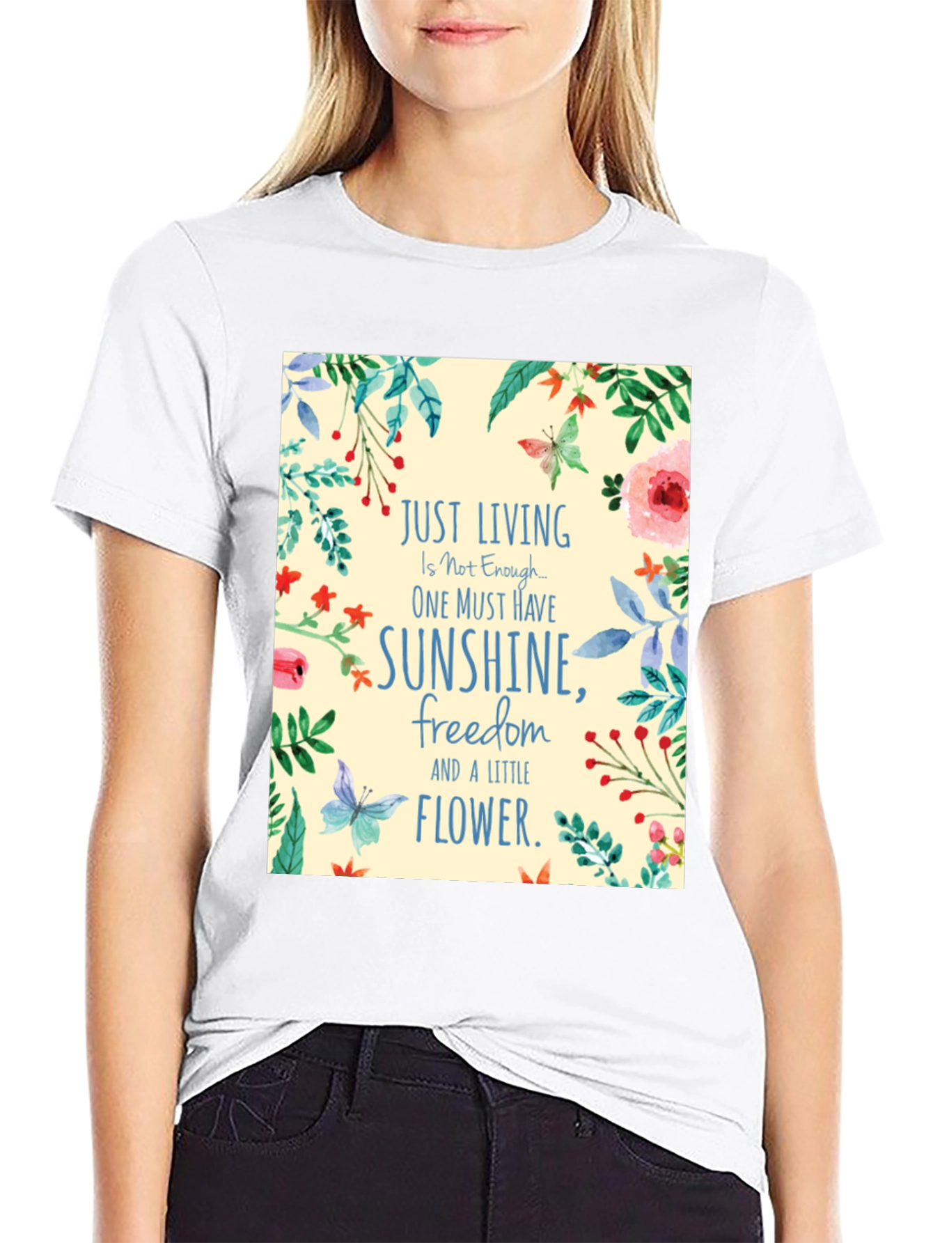 Floral Sunshine T-Shirt Inspirational Quote