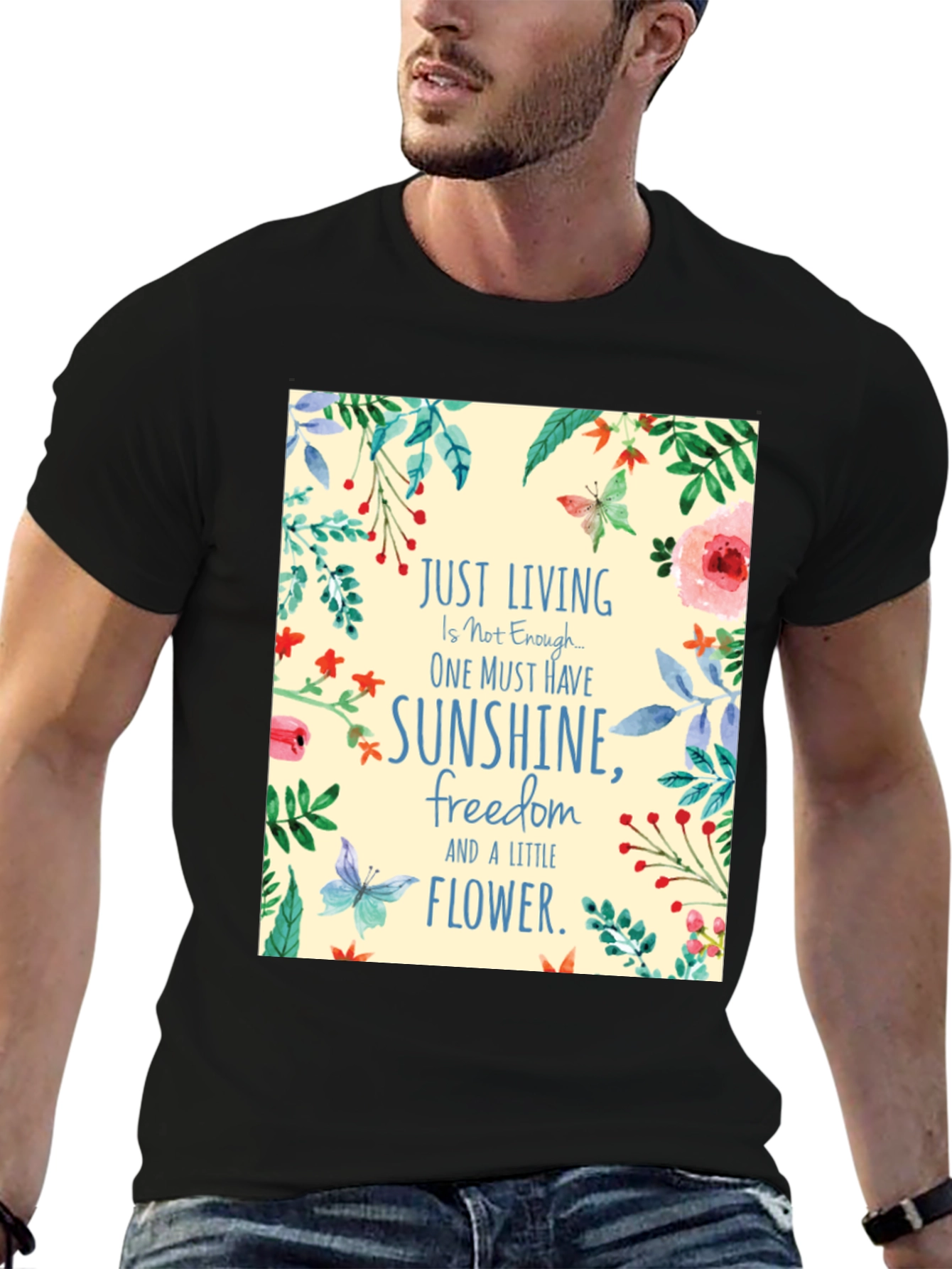 Floral Sunshine T-Shirt Inspirational Quote