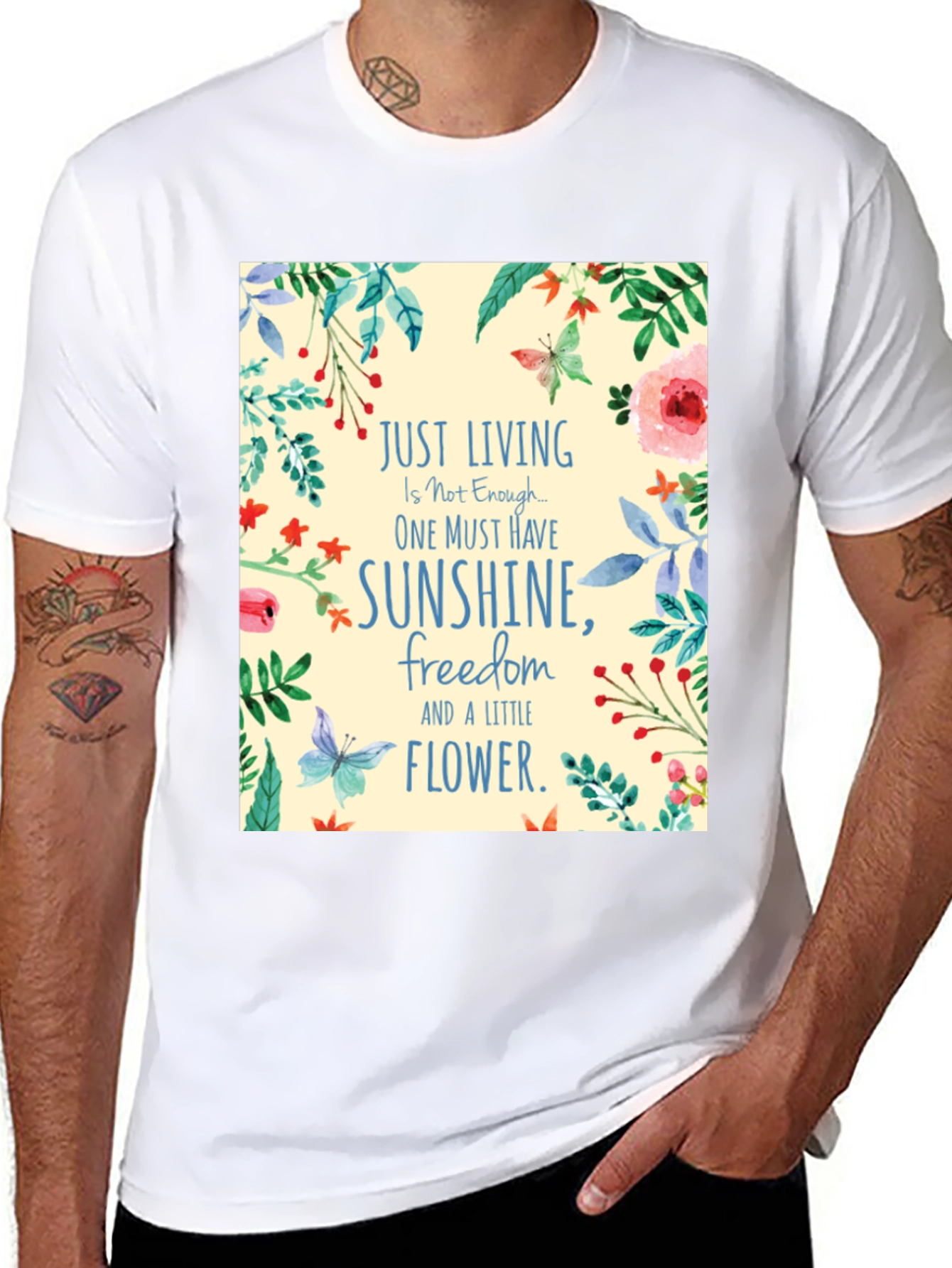 Floral Sunshine T-Shirt Inspirational Quote