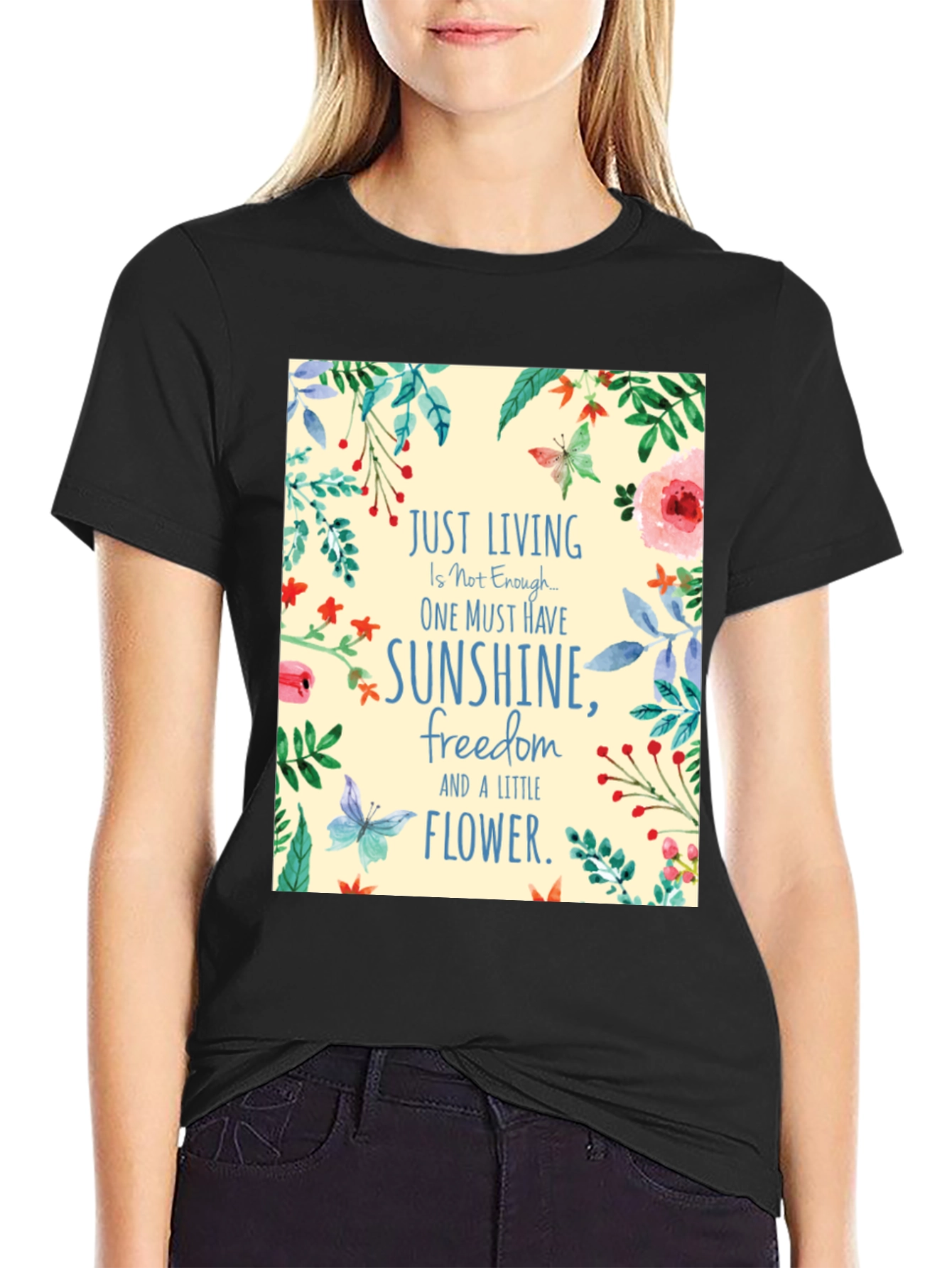 Floral Sunshine T-Shirt Inspirational Quote