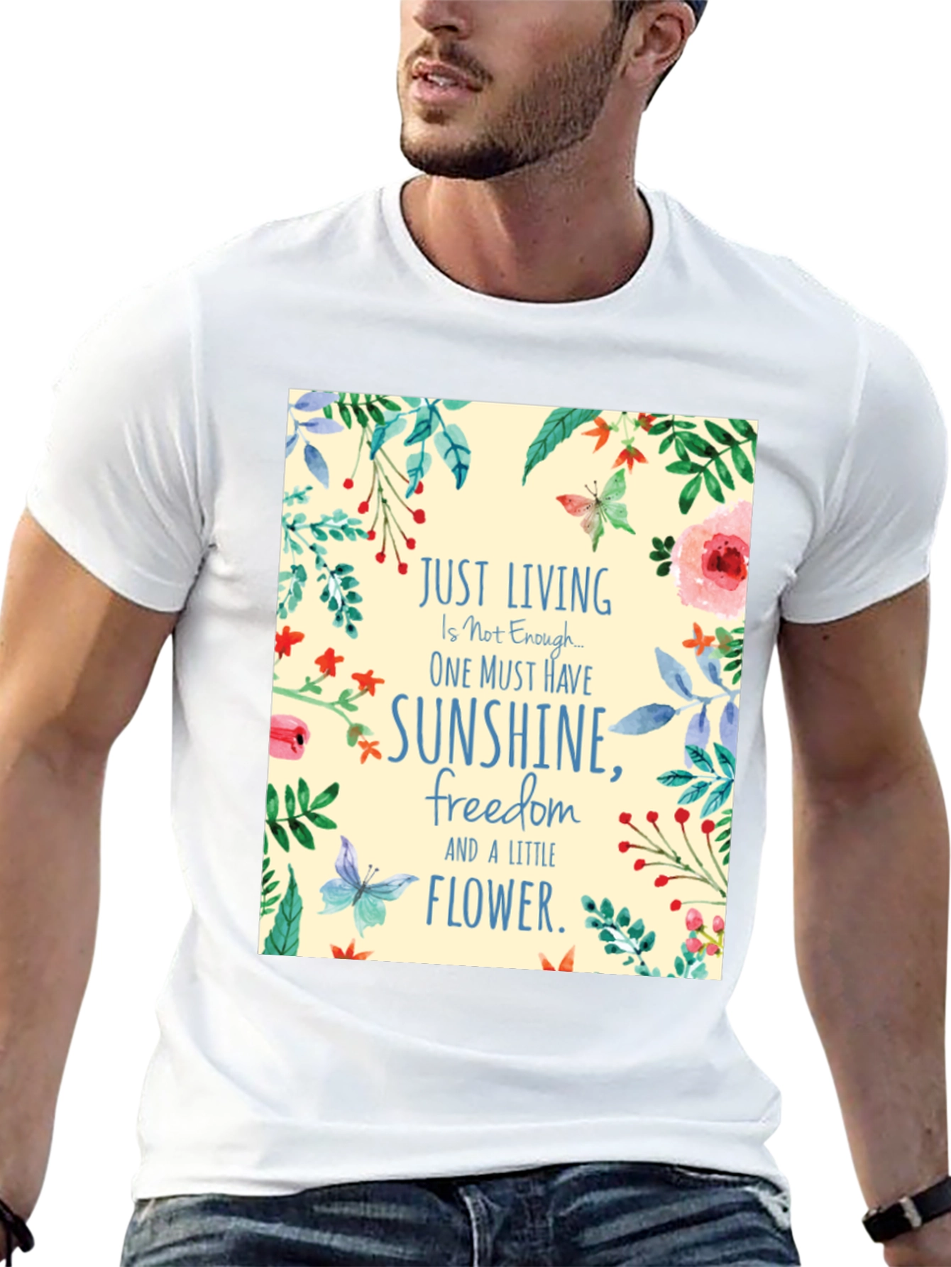 Floral Sunshine T-Shirt Inspirational Quote