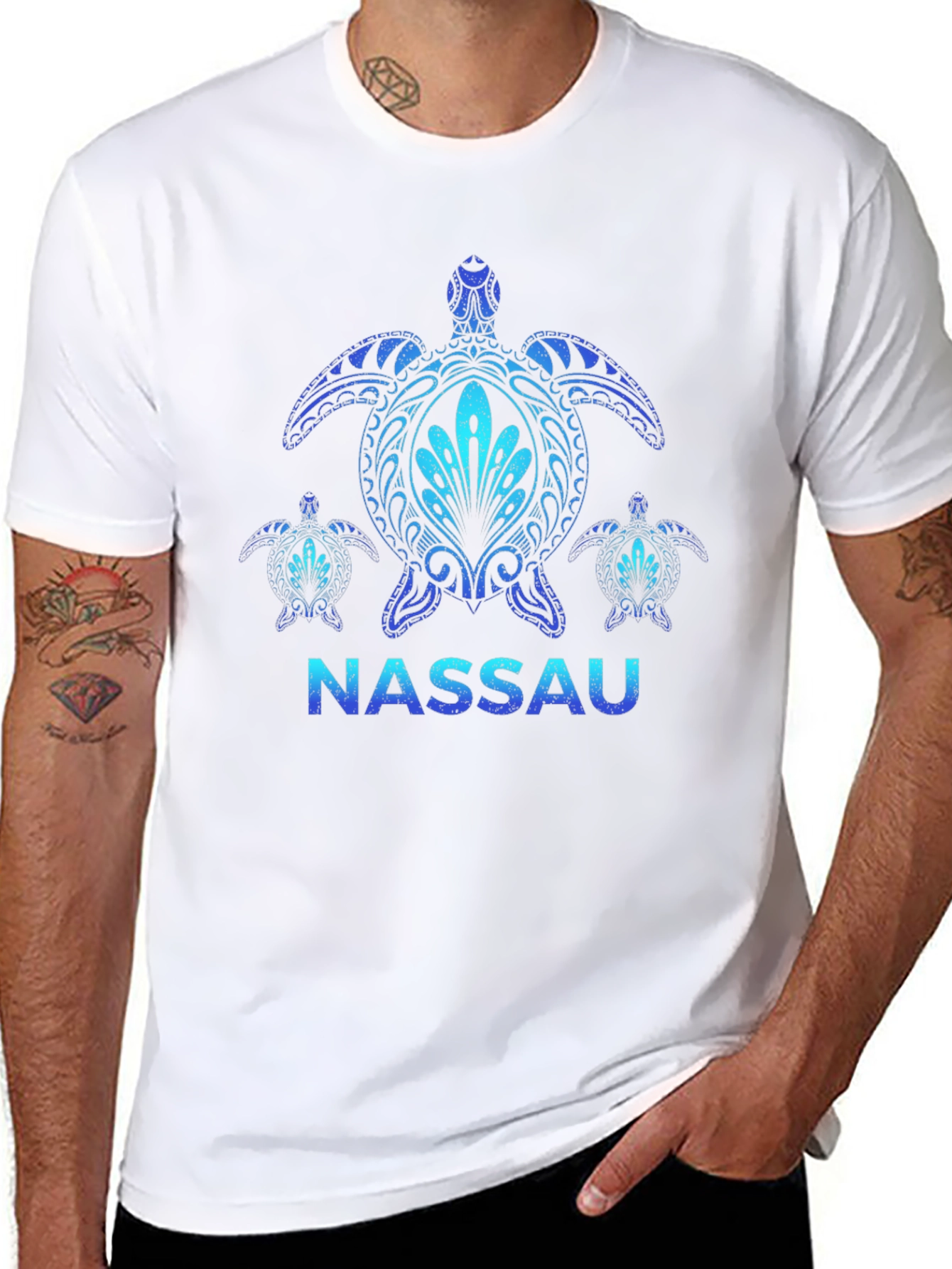 Nassau Turtle Graphic Black T-Shirt