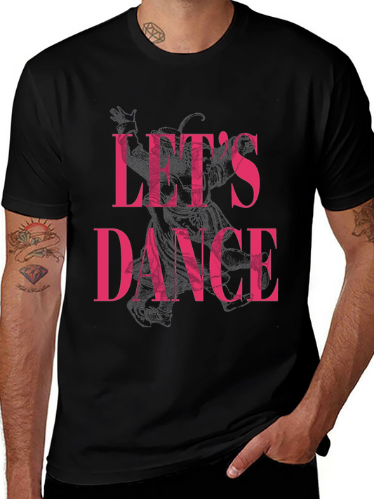 Lets Dance Graphic Print Black T-Shirt