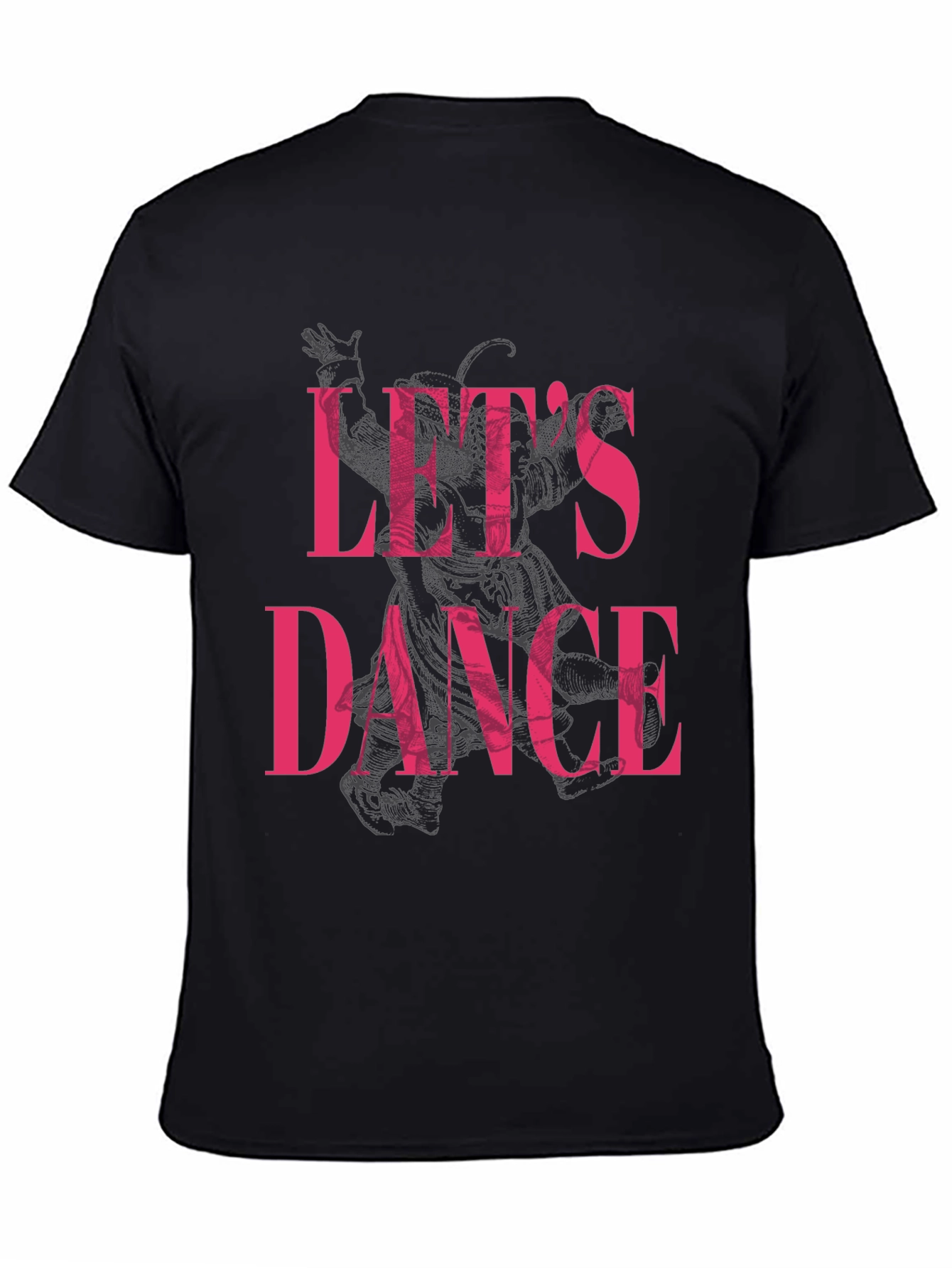 Lets Dance Graphic Print Black T-Shirt