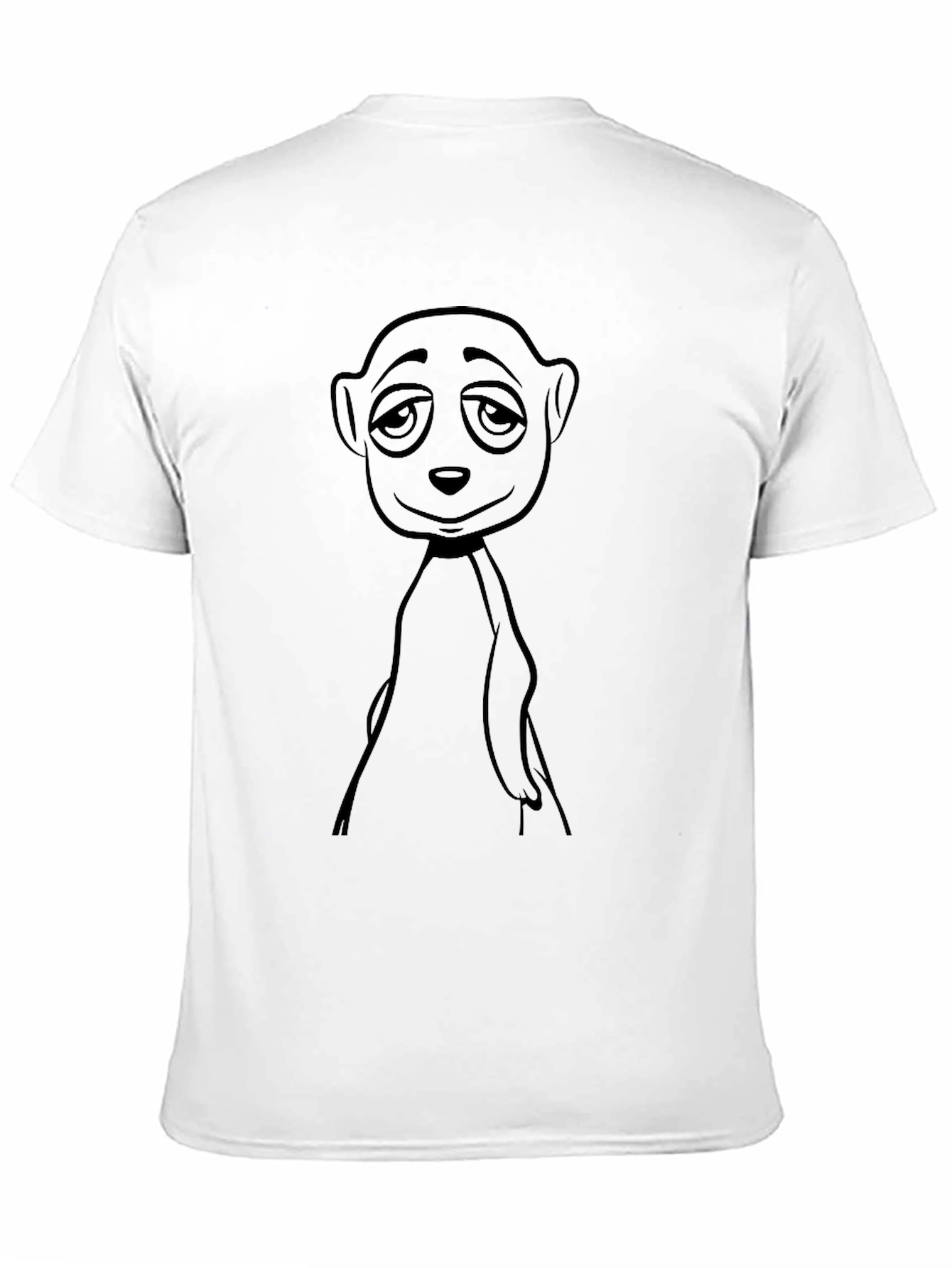 Mens Black Meerkat Graphic Tee - Casual Style