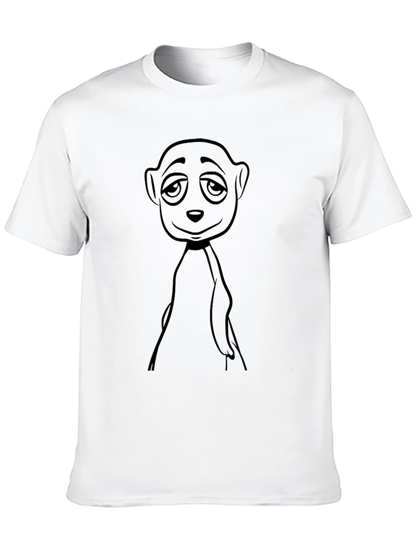 Mens Black Meerkat Graphic Tee - Casual Style