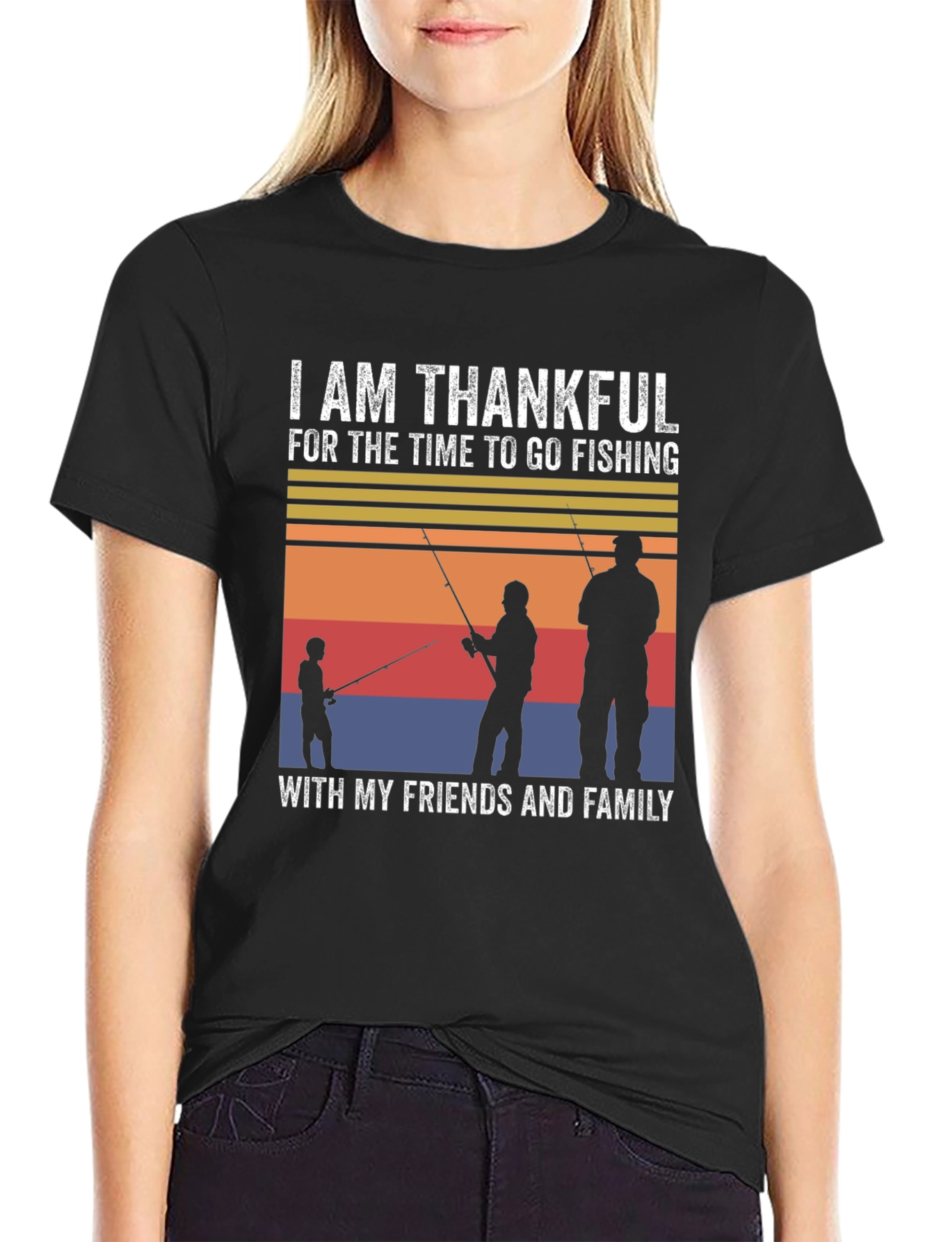 Thankful Fishing T-Shirt: Family & Friends