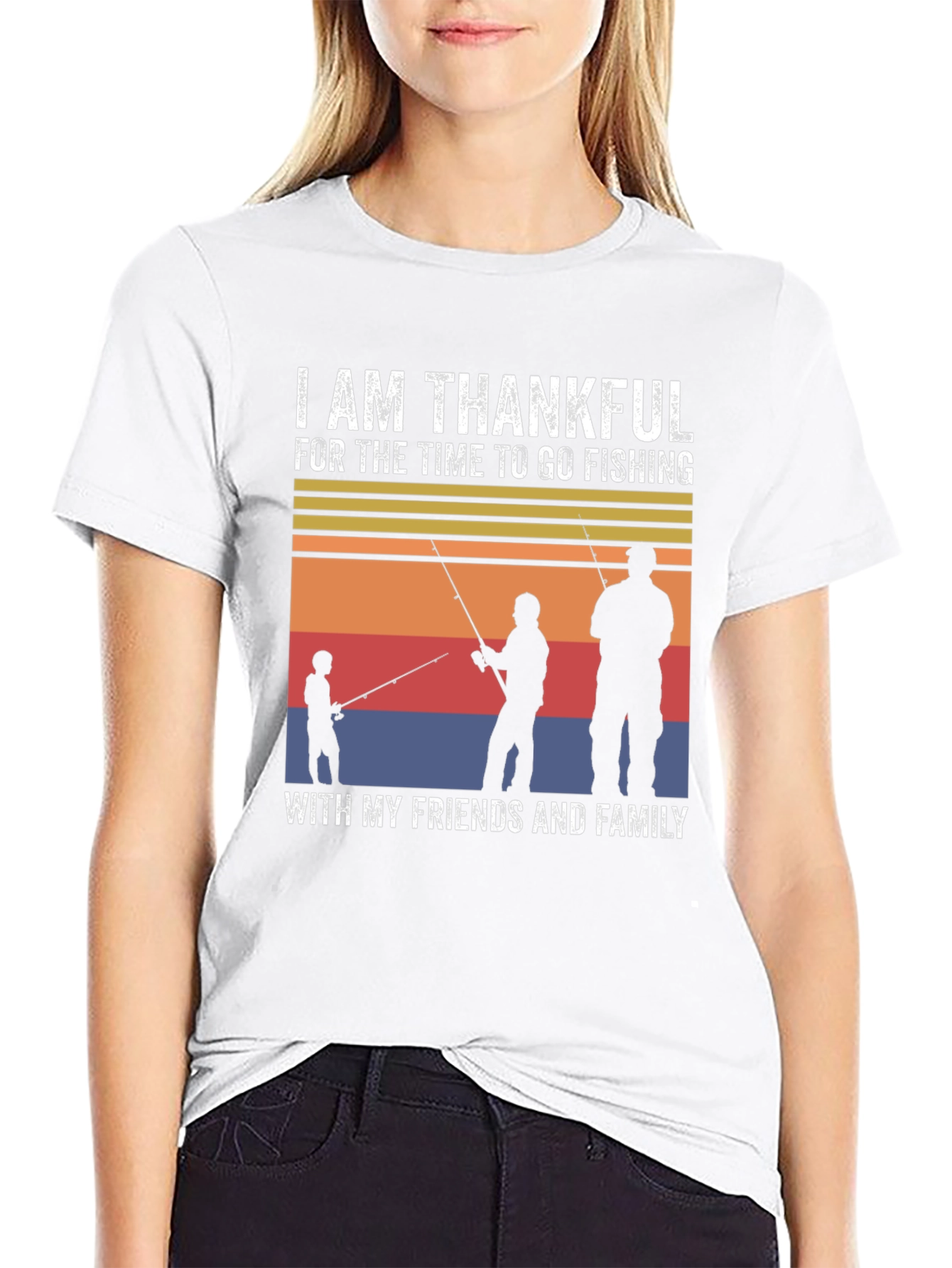Thankful Fishing T-Shirt: Family & Friends