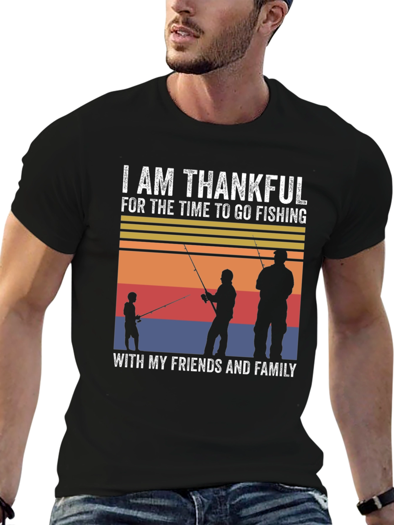 Thankful Fishing T-Shirt: Family & Friends