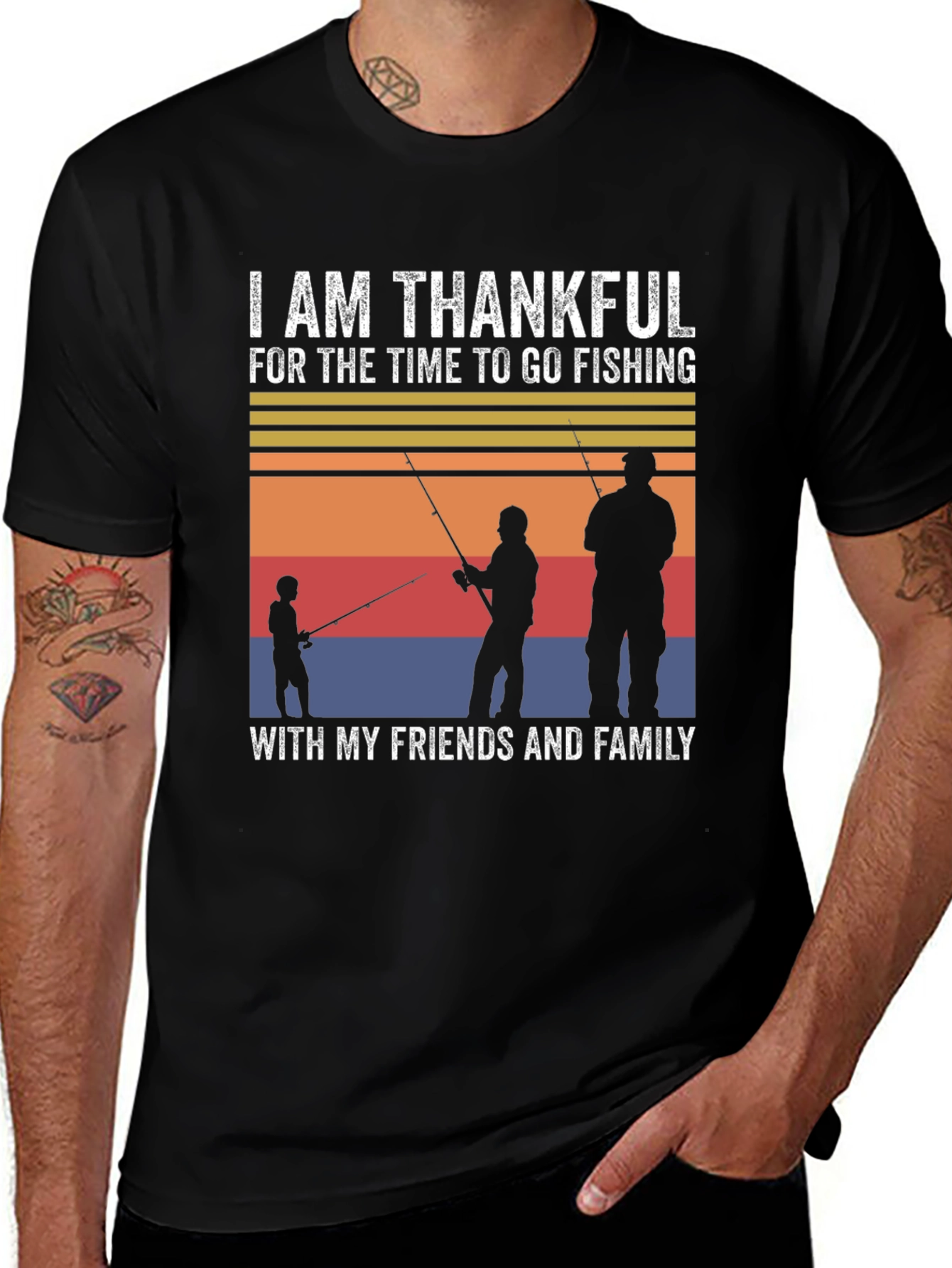 Thankful Fishing T-Shirt: Family & Friends