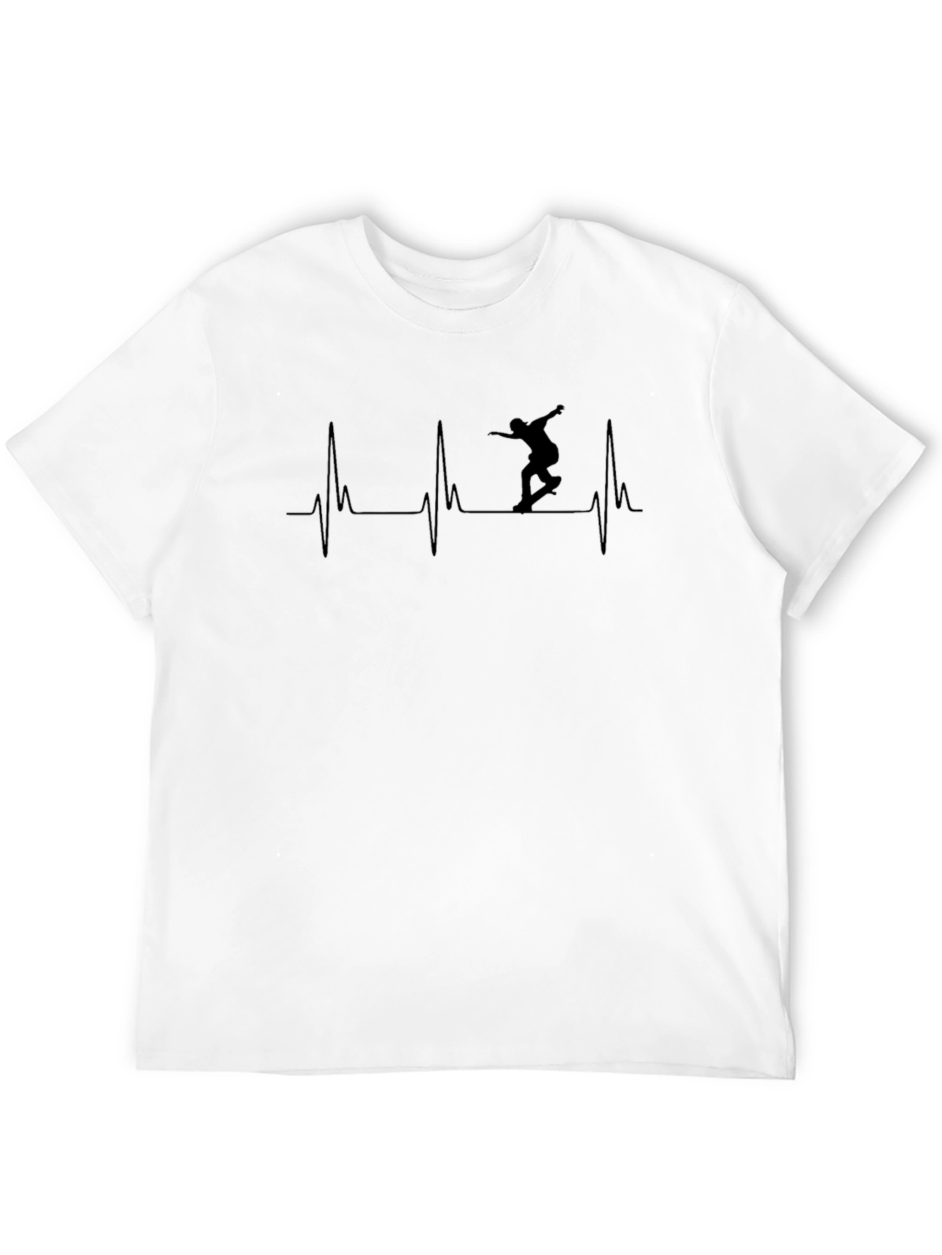 Skateboard Heartbeat Graphic Tee