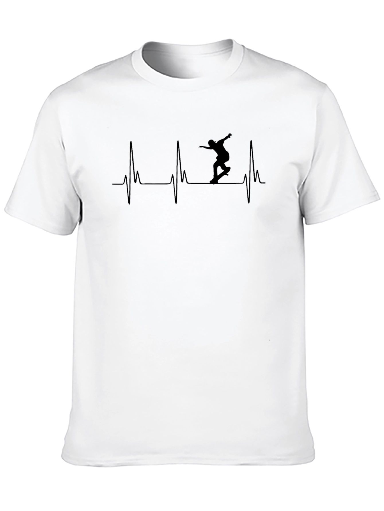 Skateboard Heartbeat Graphic Tee