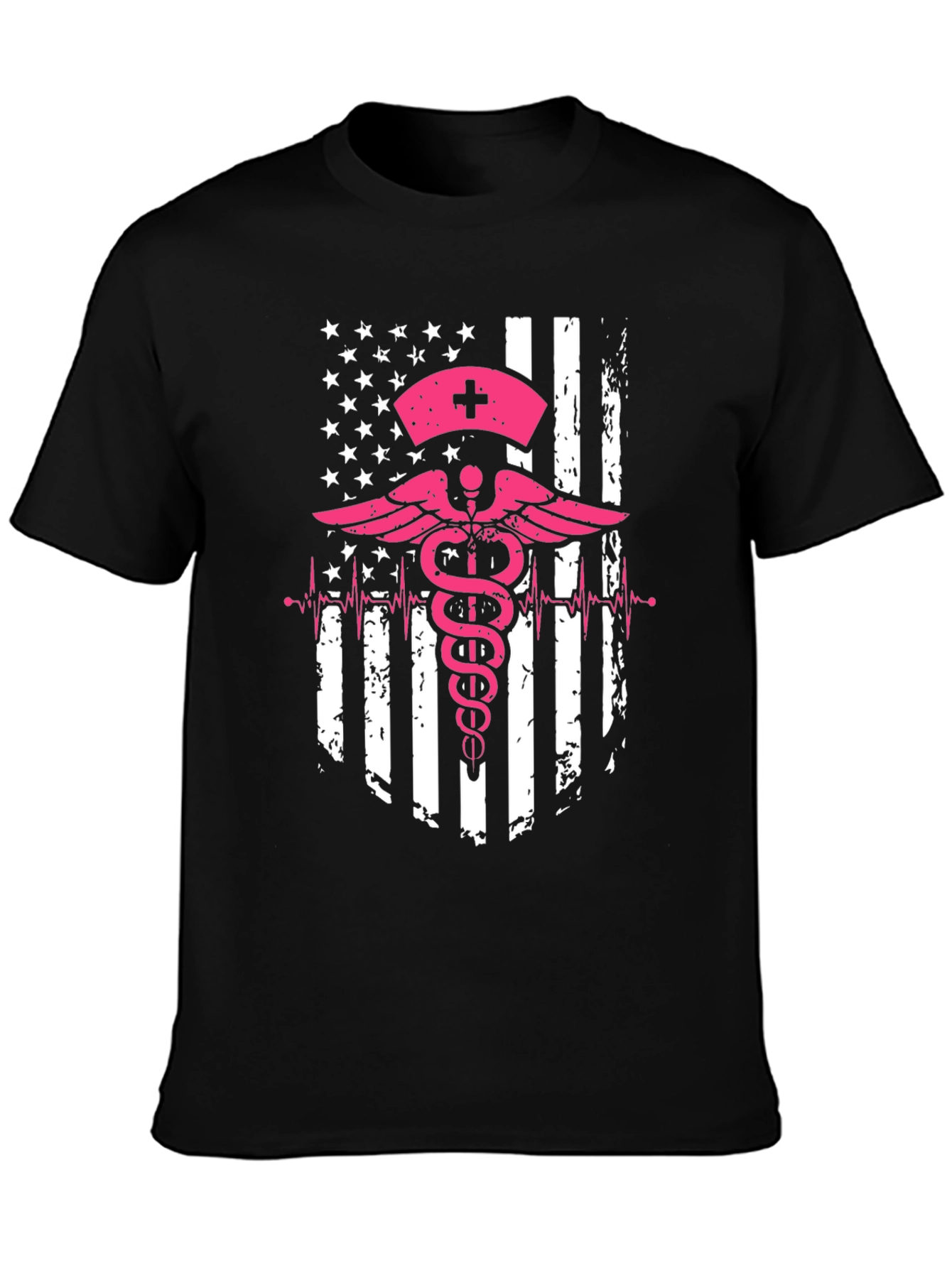 Nurse American Flag Graphic Tee