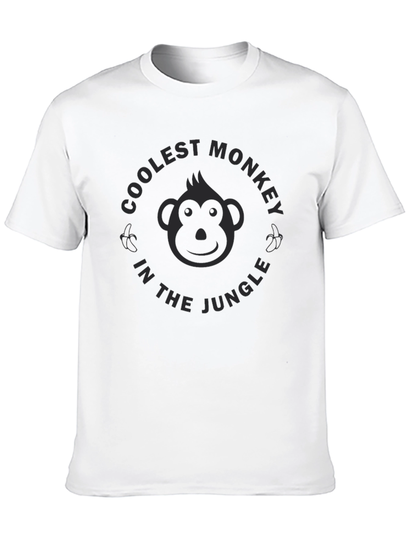 Coolest Monkey in the Jungle Black T-Shirt