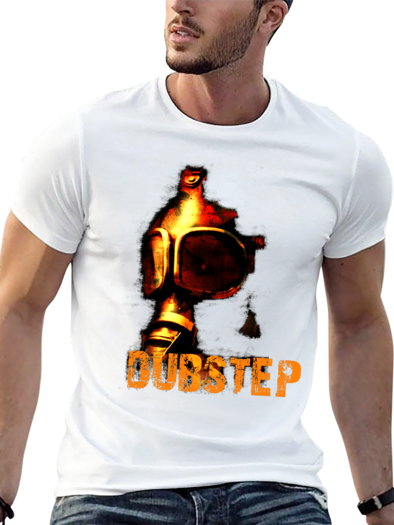 Dubstep Gas Mask Graphic T-Shirt