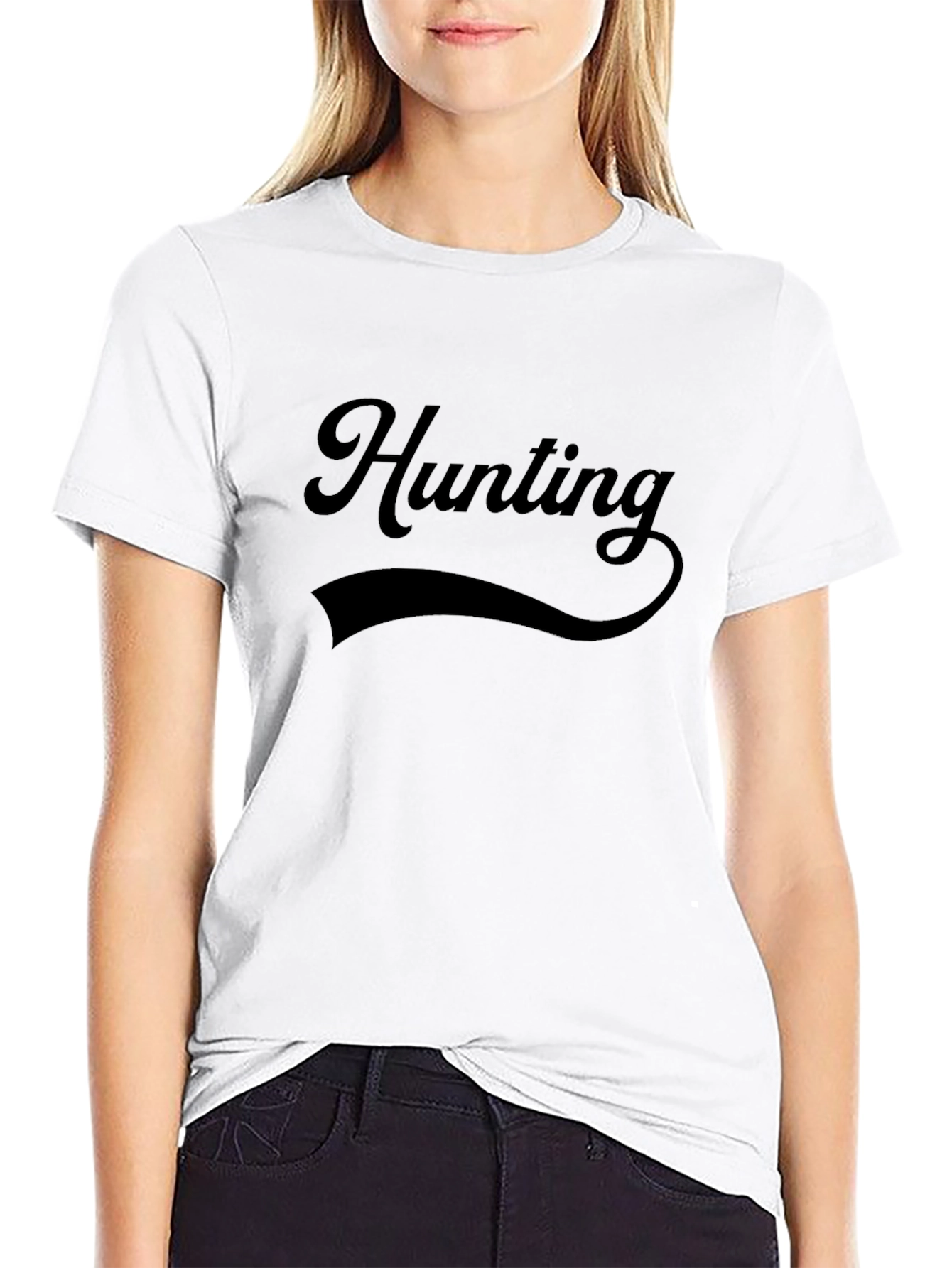 Hunting Black Graphic Tee for Men