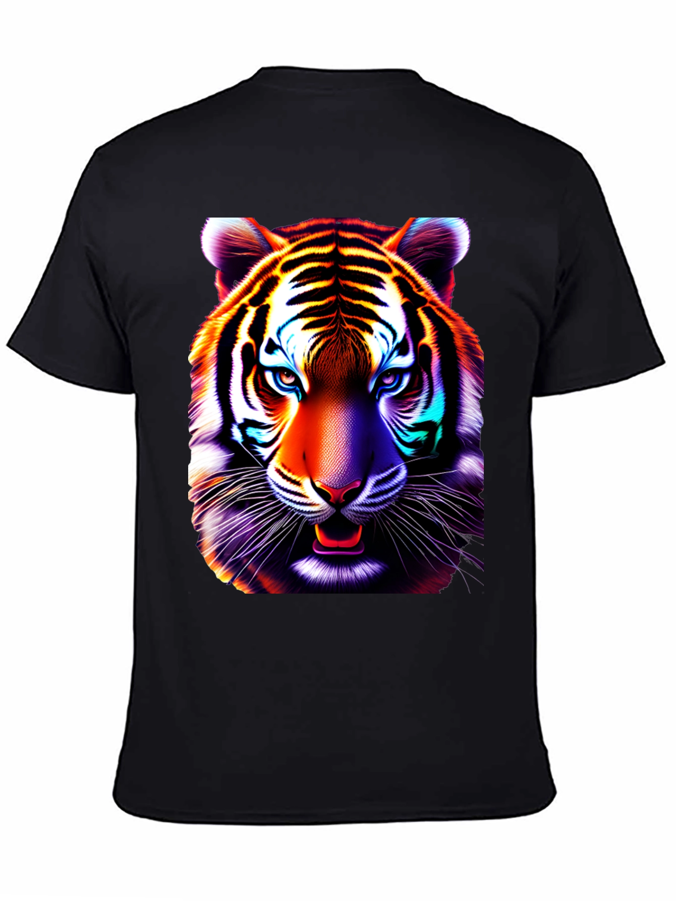 Vibrant Tiger Graphic Tee - Cool Animal Print Shirt