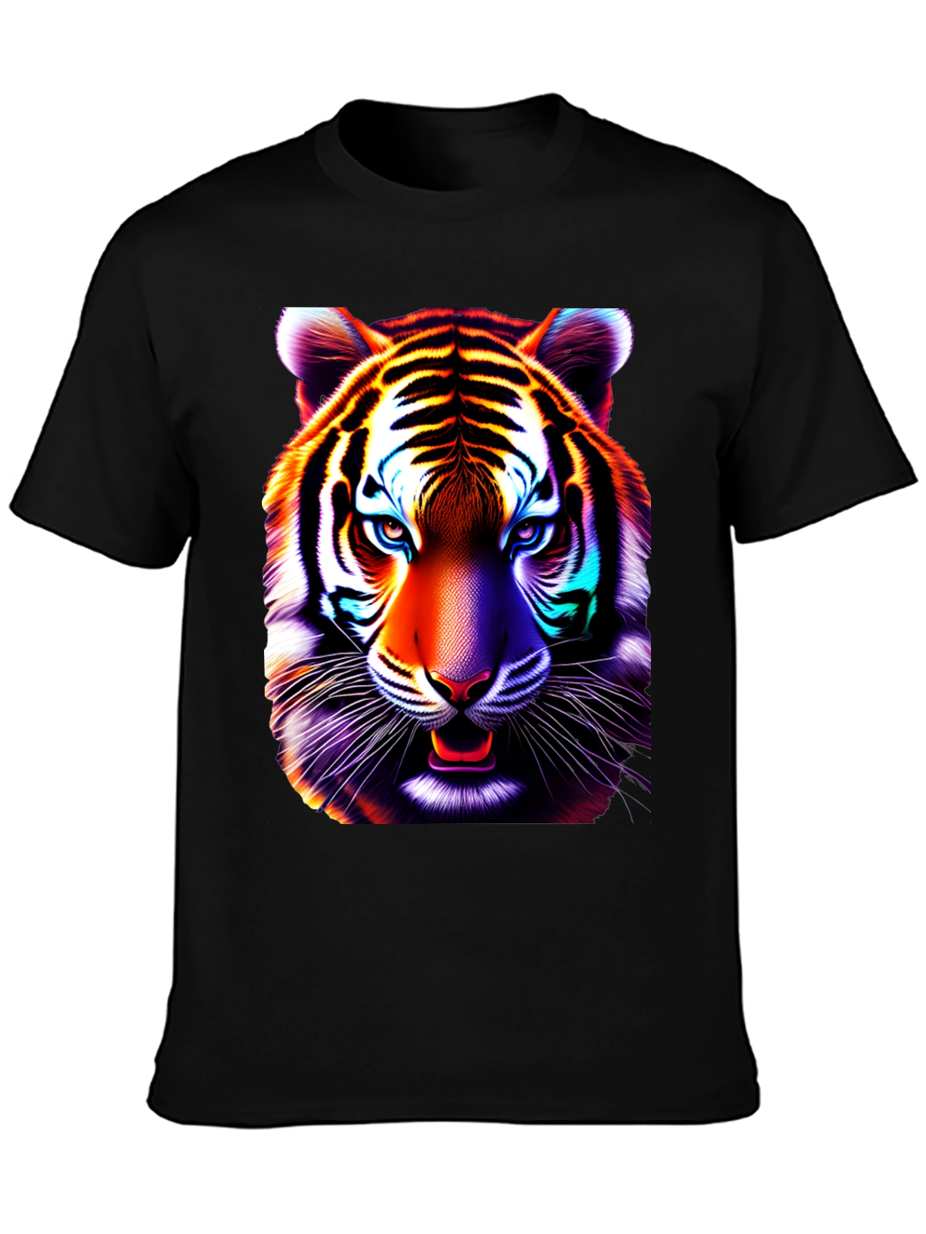 Vibrant Tiger Graphic Tee - Cool Animal Print Shirt