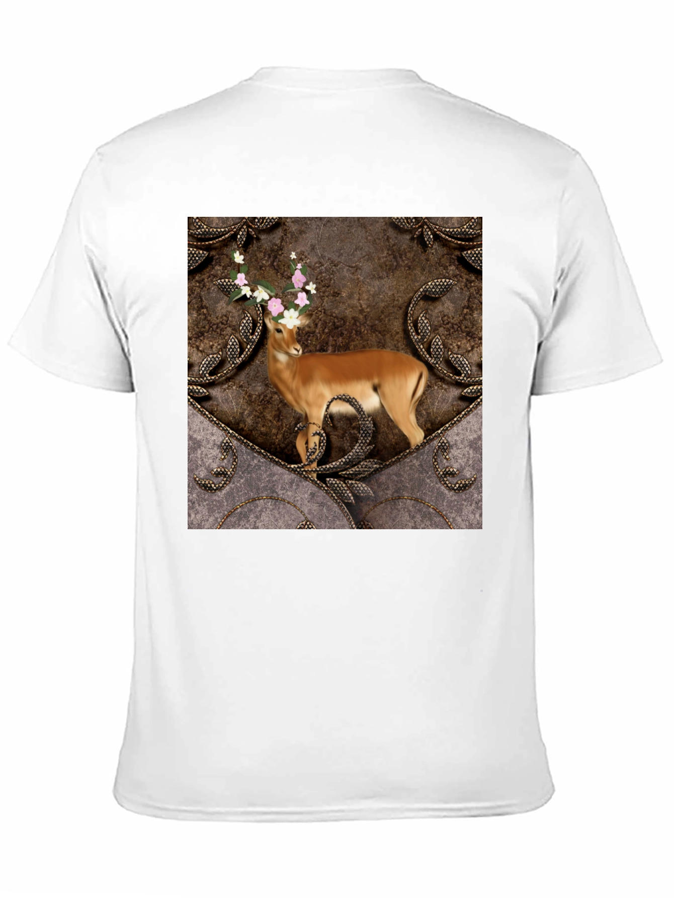 Deer Floral Antler Graphic Tee