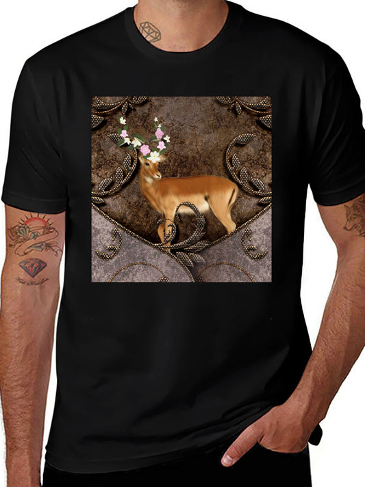 Deer Floral Antler Graphic Tee