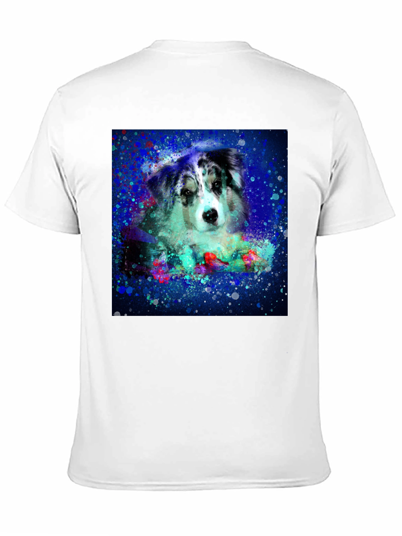 Dog Art Graphic Tee - Artistic Aussie Design T-Shirt