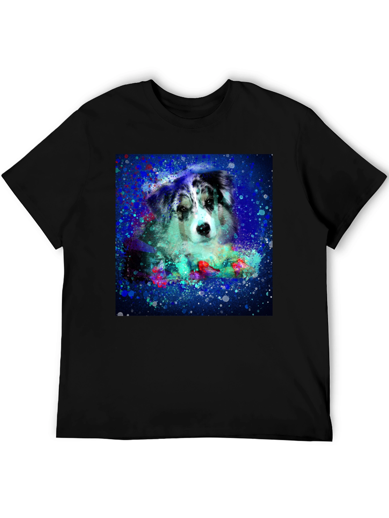 Dog Art Graphic Tee - Artistic Aussie Design T-Shirt