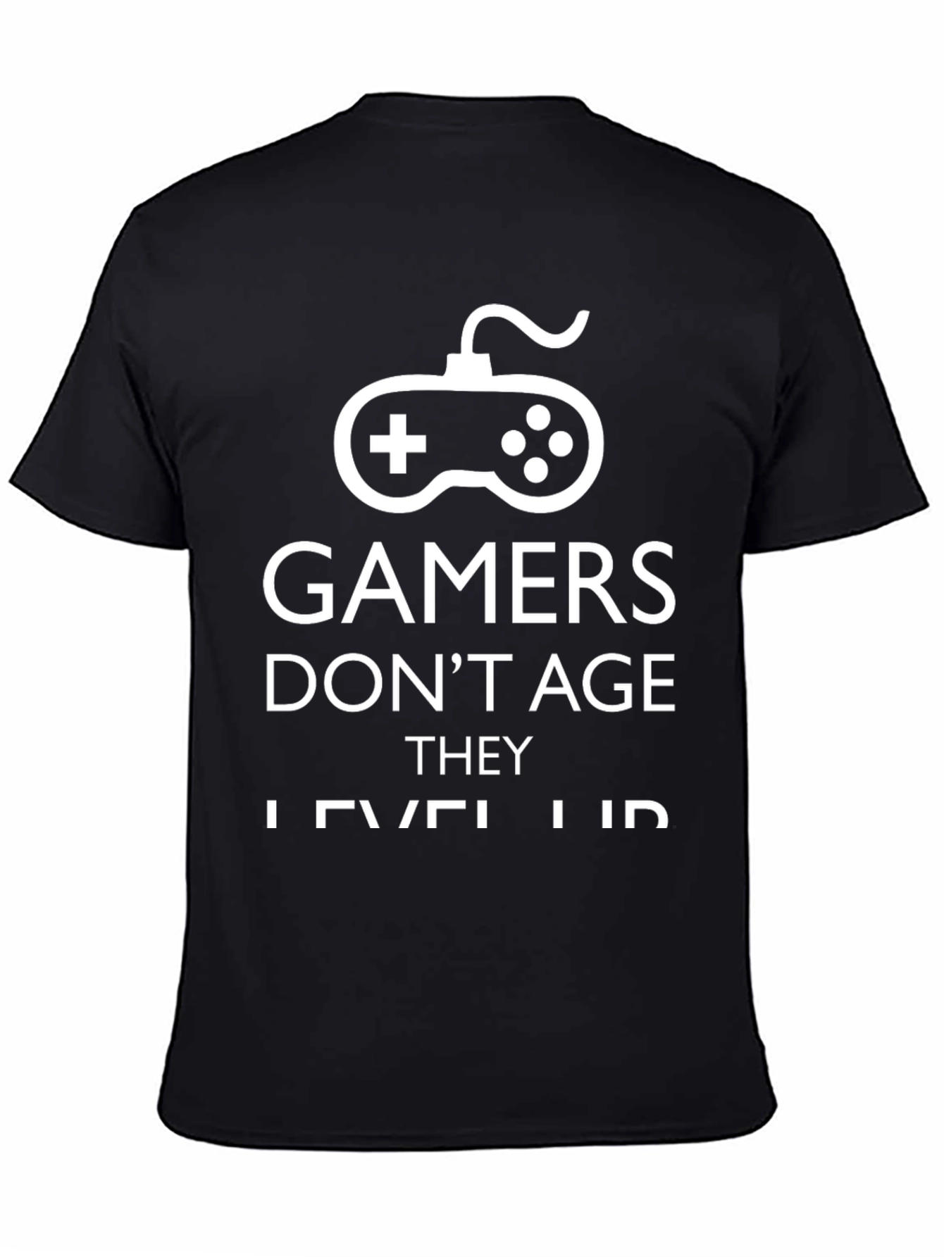 Gamers Dont Age They Level Up Black T-Shirt