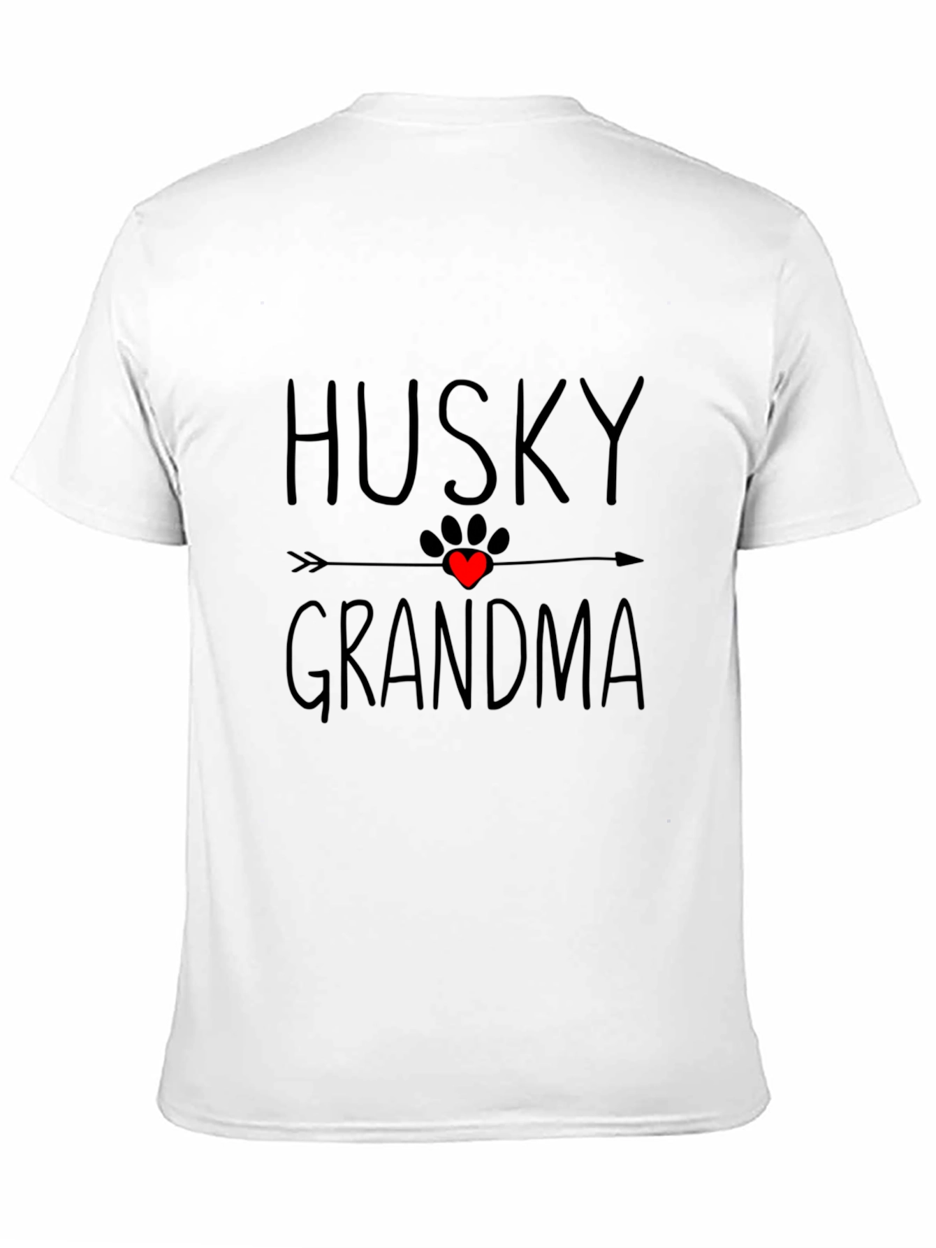Husky Grandma Black T-Shirt - Cute Dog Lover Gift