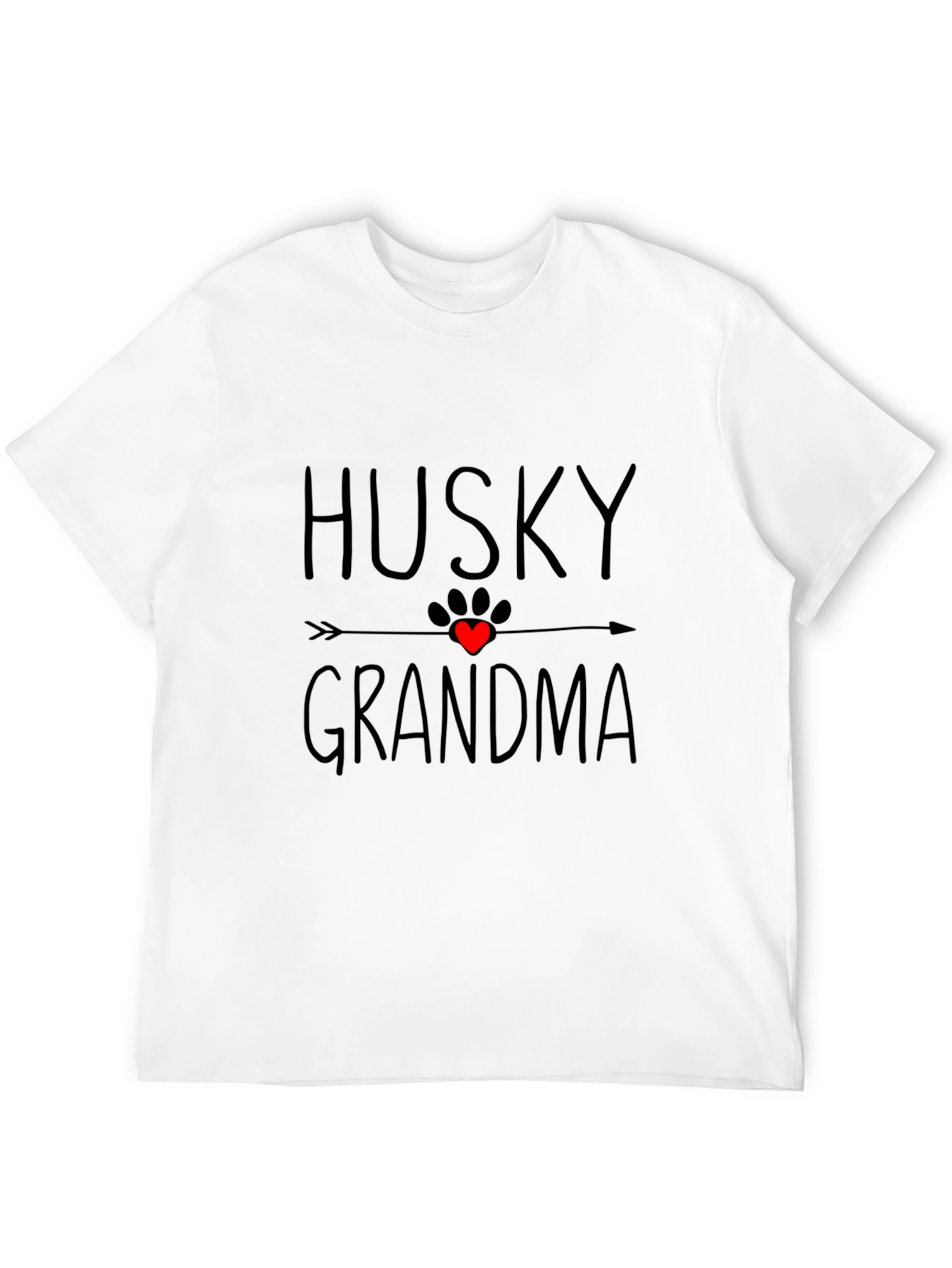 Husky Grandma Black T-Shirt - Cute Dog Lover Gift