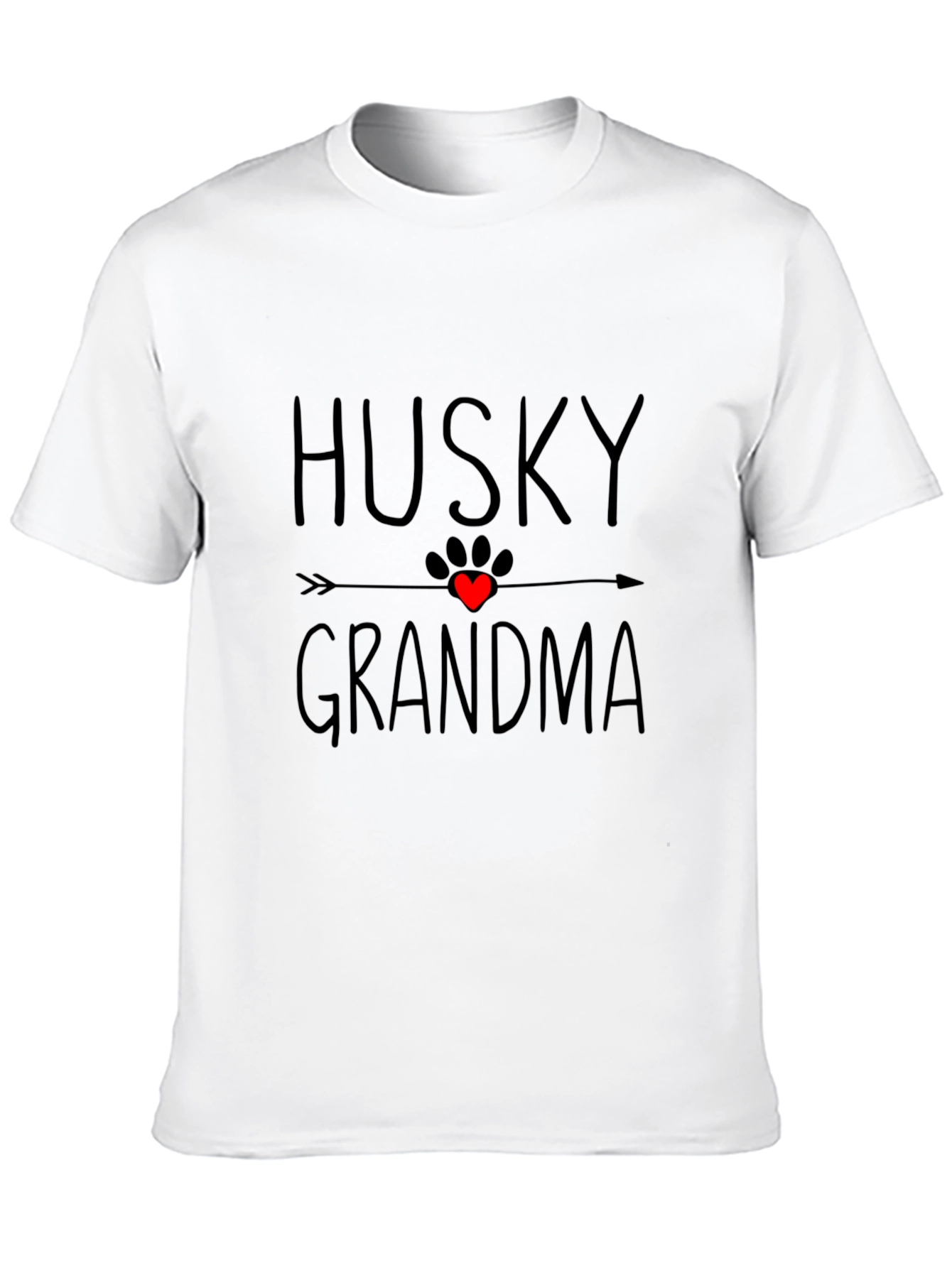 Husky Grandma Black T-Shirt - Cute Dog Lover Gift