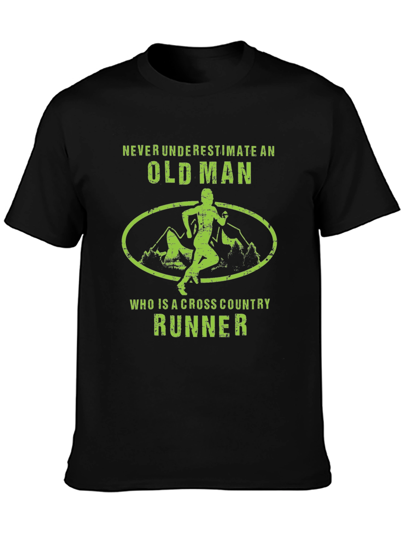 Cross Country Runner Old Man Graphic T-Shirt