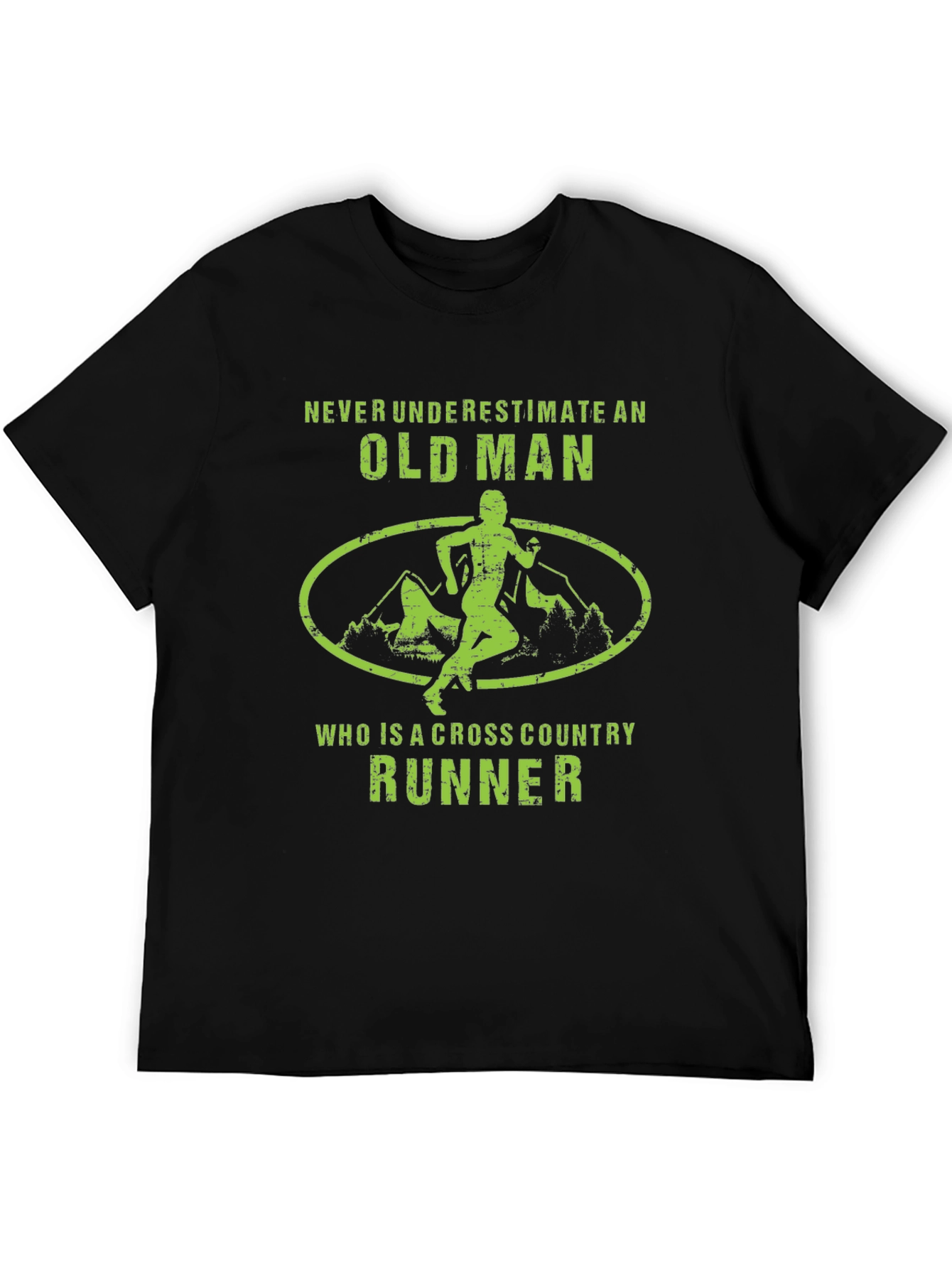 Cross Country Runner Old Man Graphic T-Shirt