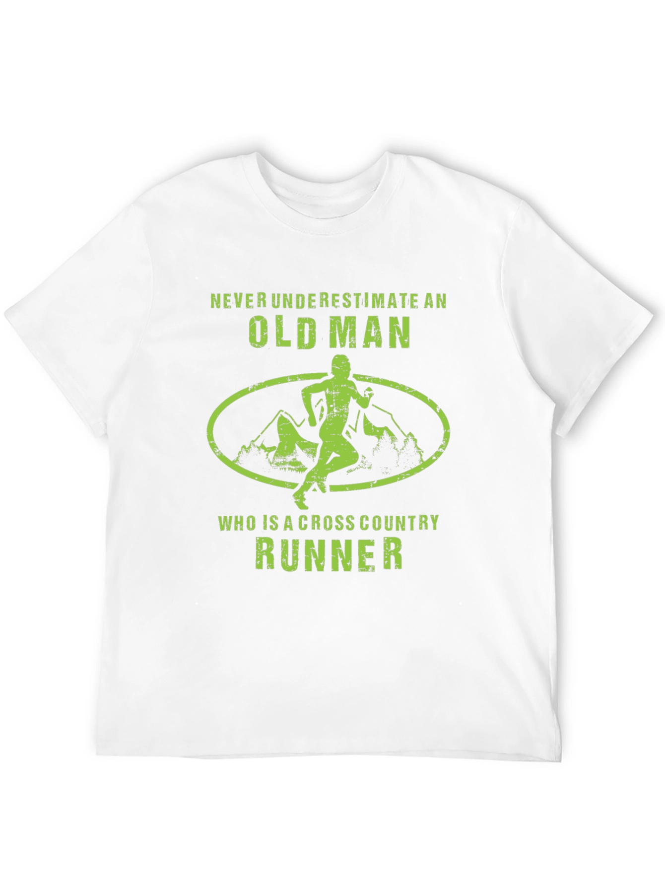 Cross Country Runner Old Man Graphic T-Shirt