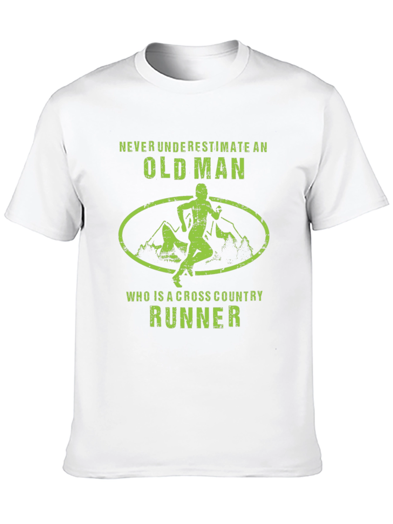 Cross Country Runner Old Man Graphic T-Shirt