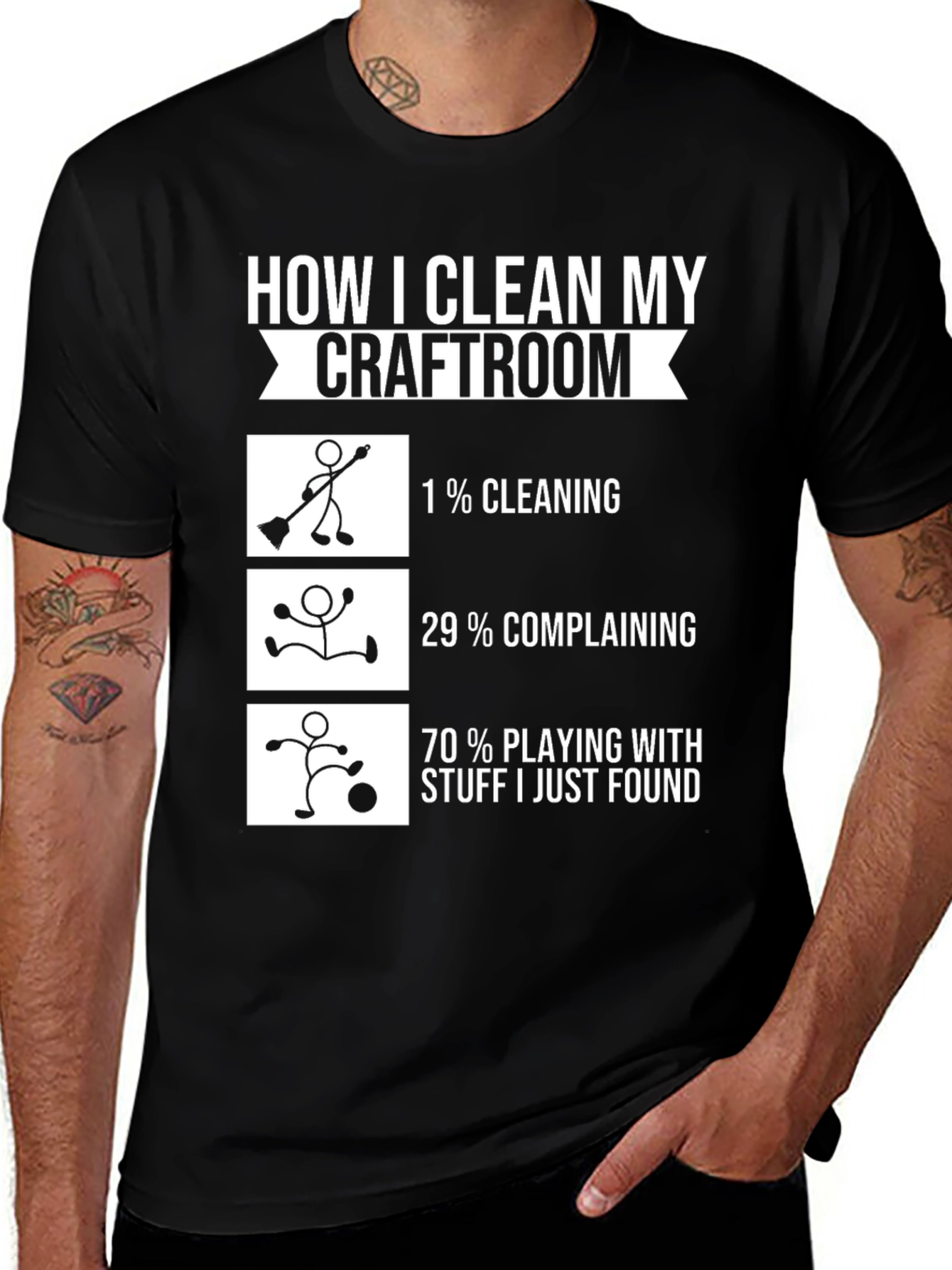 Funny Crafter T-Shirt - How I Clean My Craftroom