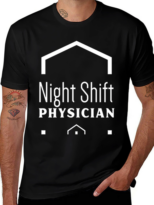 Night Shift Physician Black Tee