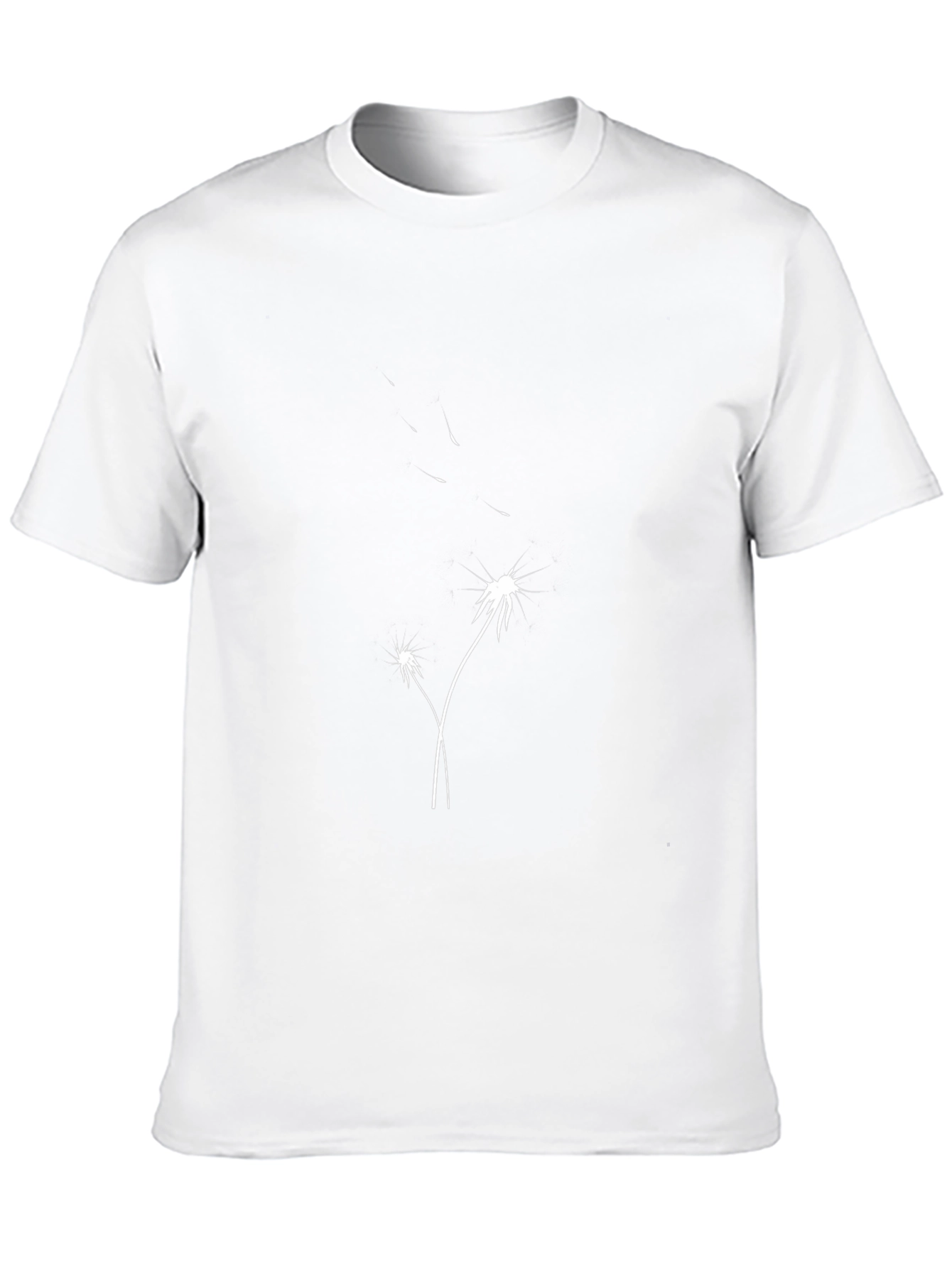 Dandelion Print Black T-Shirt