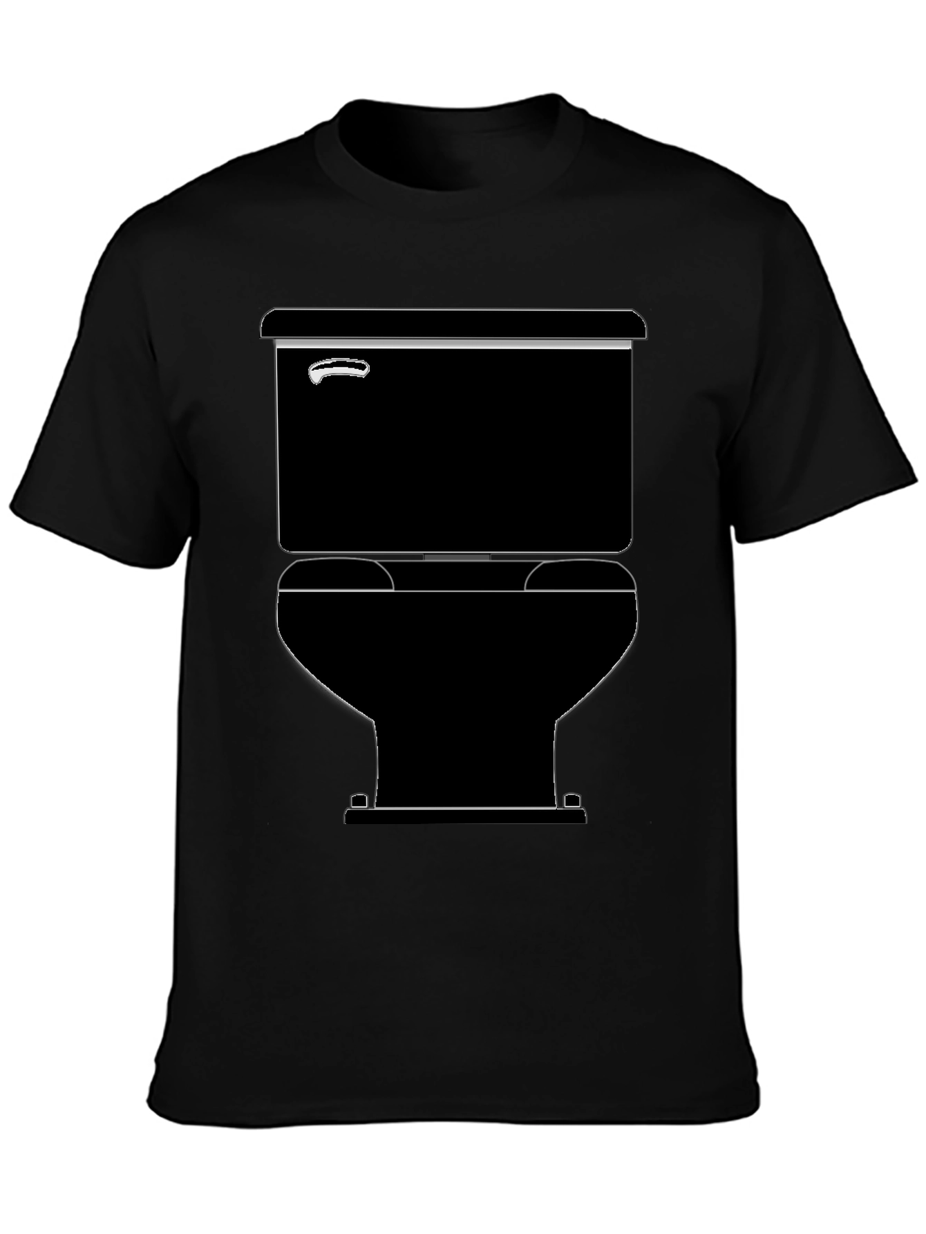 Toilet Graphic Black T-Shirt