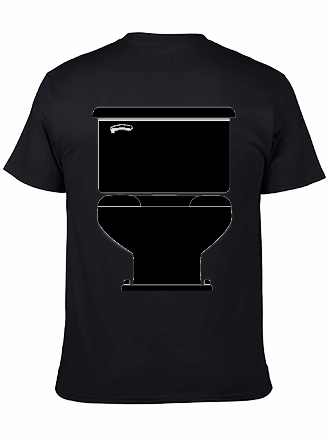 Toilet Graphic Black T-Shirt