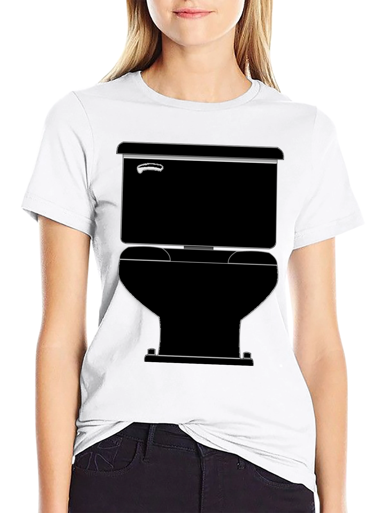 Toilet Graphic Black T-Shirt