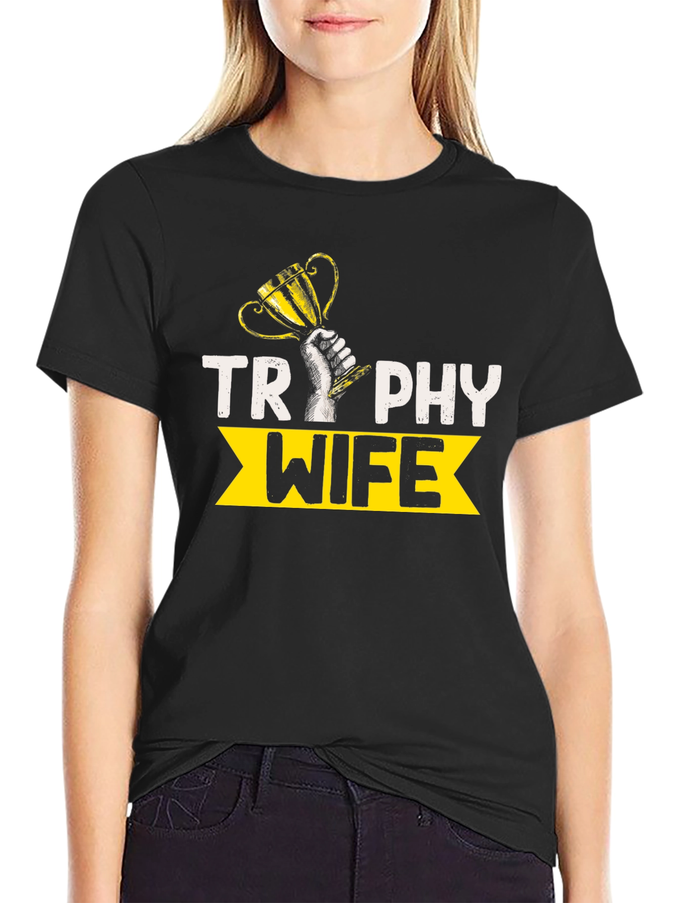 Trophy Wife Graphic Tee - Black