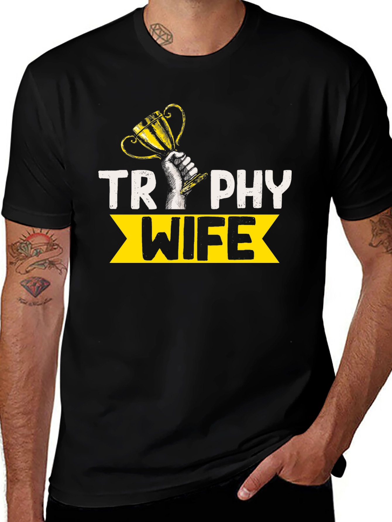 Trophy Wife Graphic Tee - Black