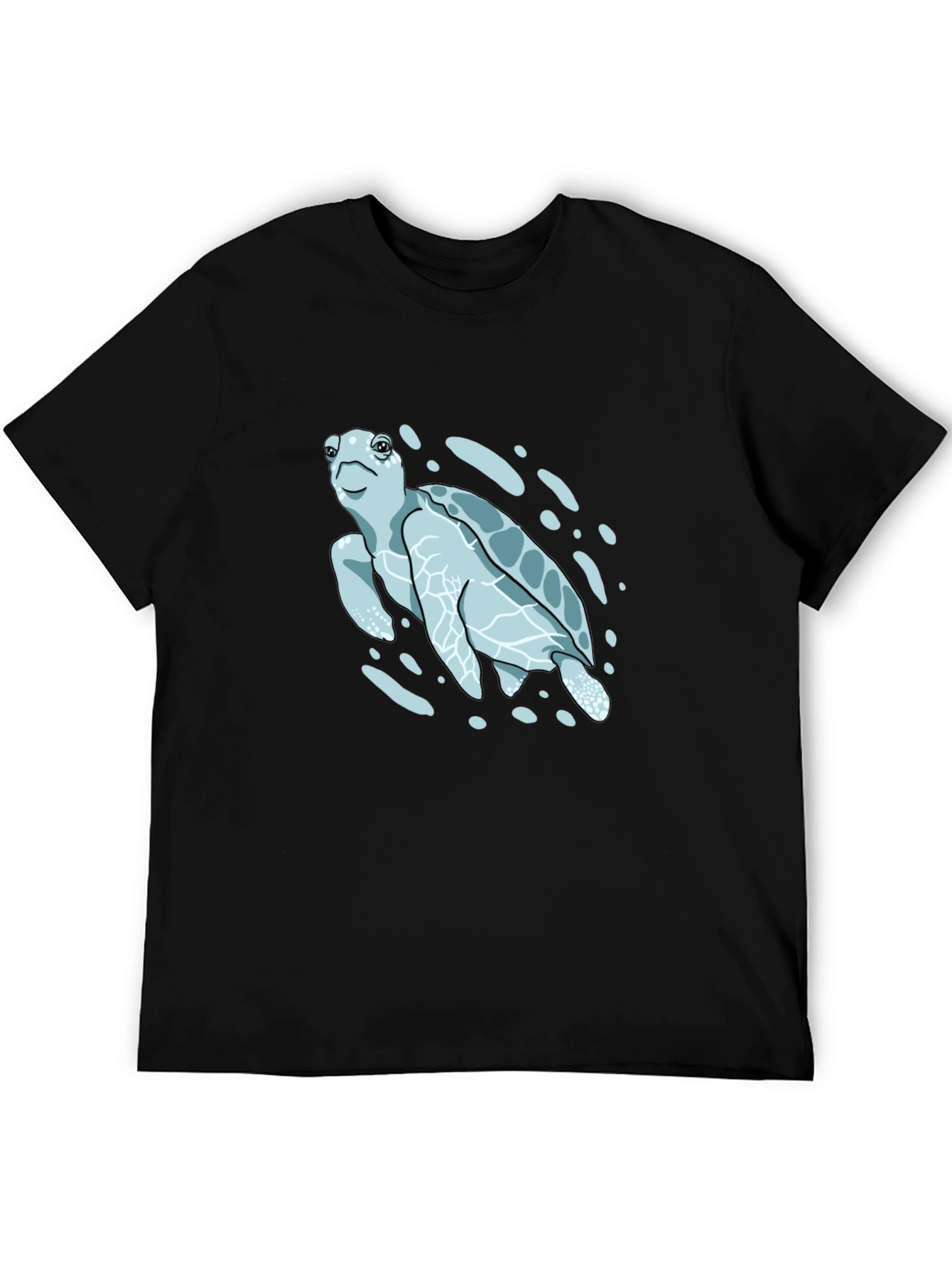 Sea Turtle Graphic Print T-Shirt - Black
