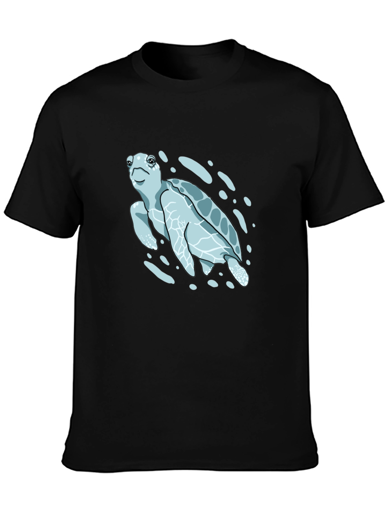 Sea Turtle Graphic Print T-Shirt - Black